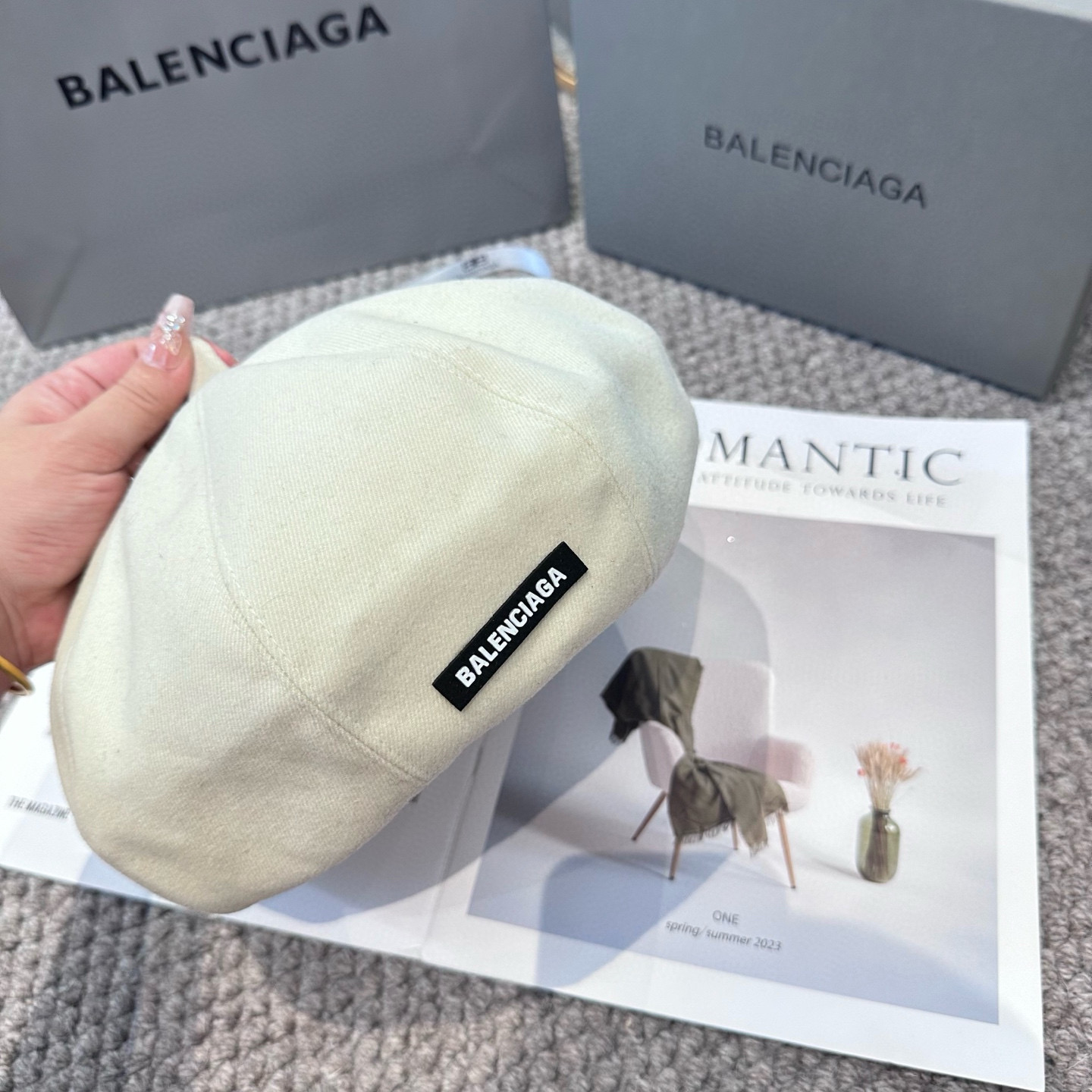  巴黎世家 贝雷帽子女春秋网红日系复古百搭画家帽品脸小凹造型八角帽