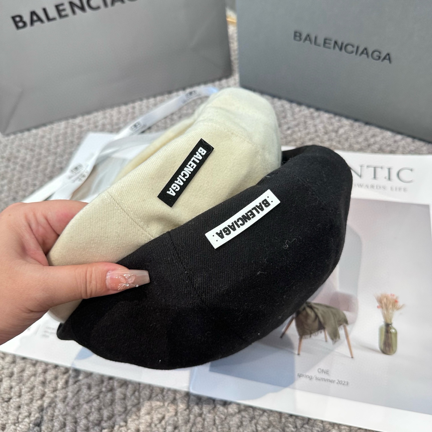  巴黎世家 贝雷帽子女春秋网红日系复古百搭画家帽品脸小凹造型八角帽