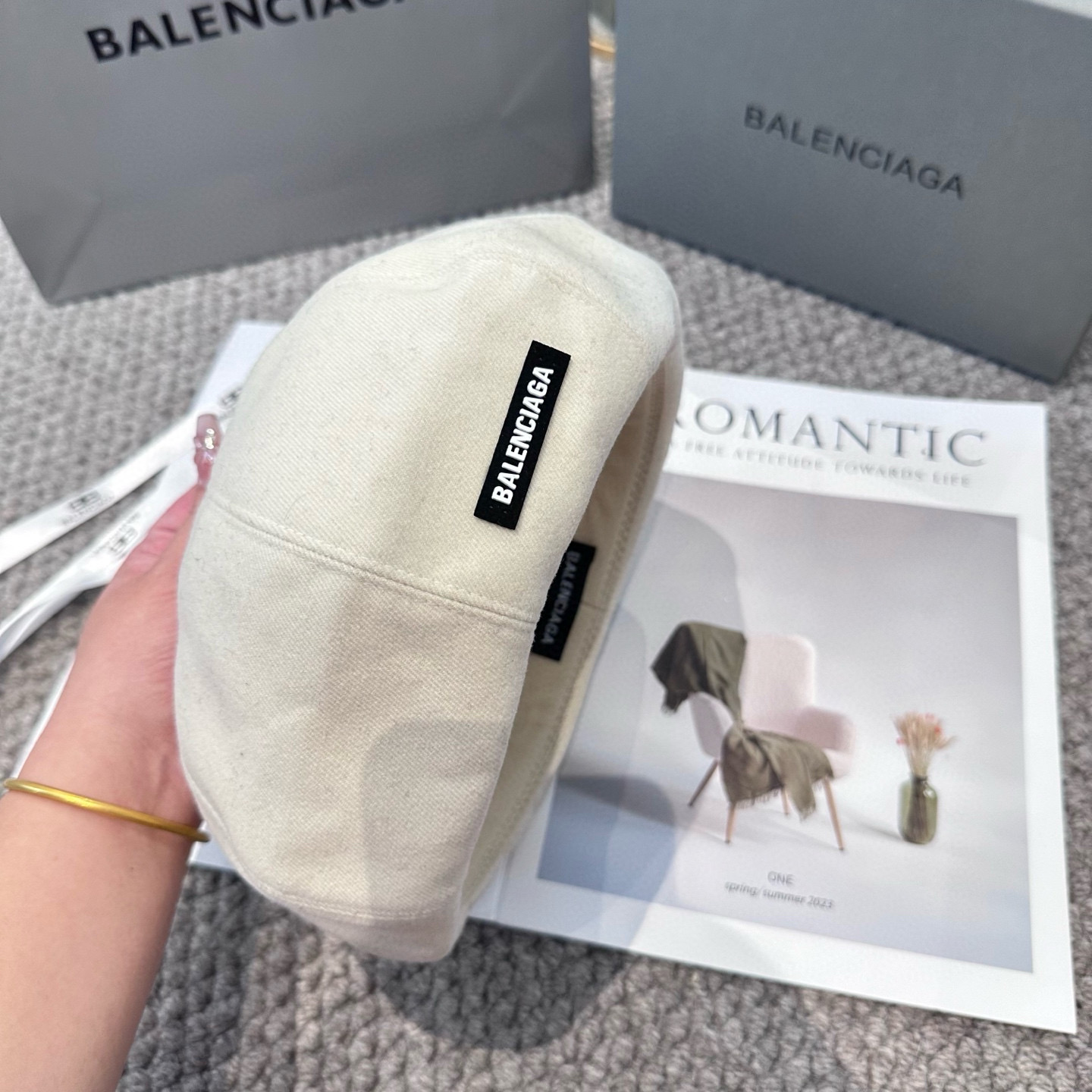  巴黎世家 贝雷帽子女春秋网红日系复古百搭画家帽品脸小凹造型八角帽