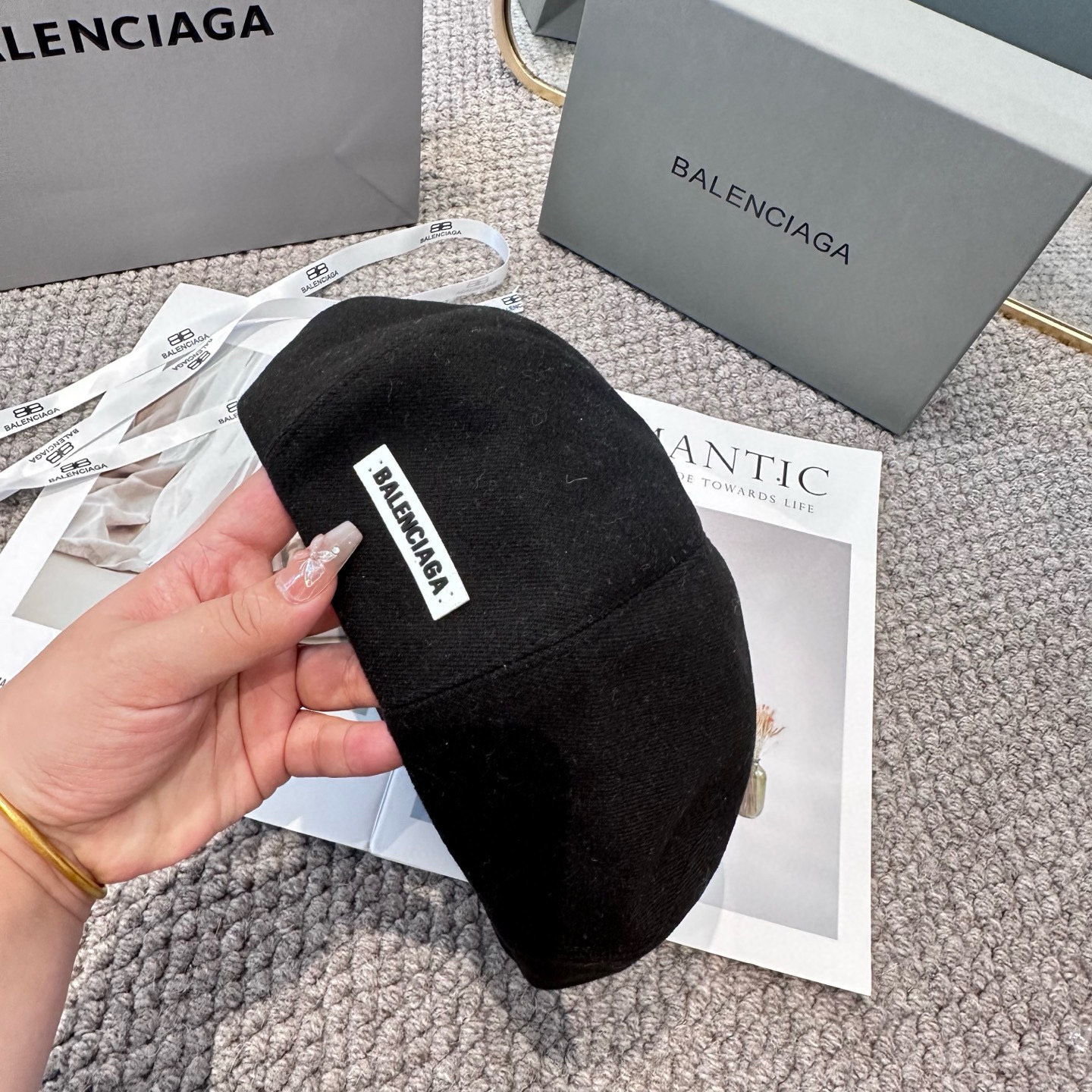  巴黎世家 贝雷帽子女春秋网红日系复古百搭画家帽品脸小凹造型八角帽