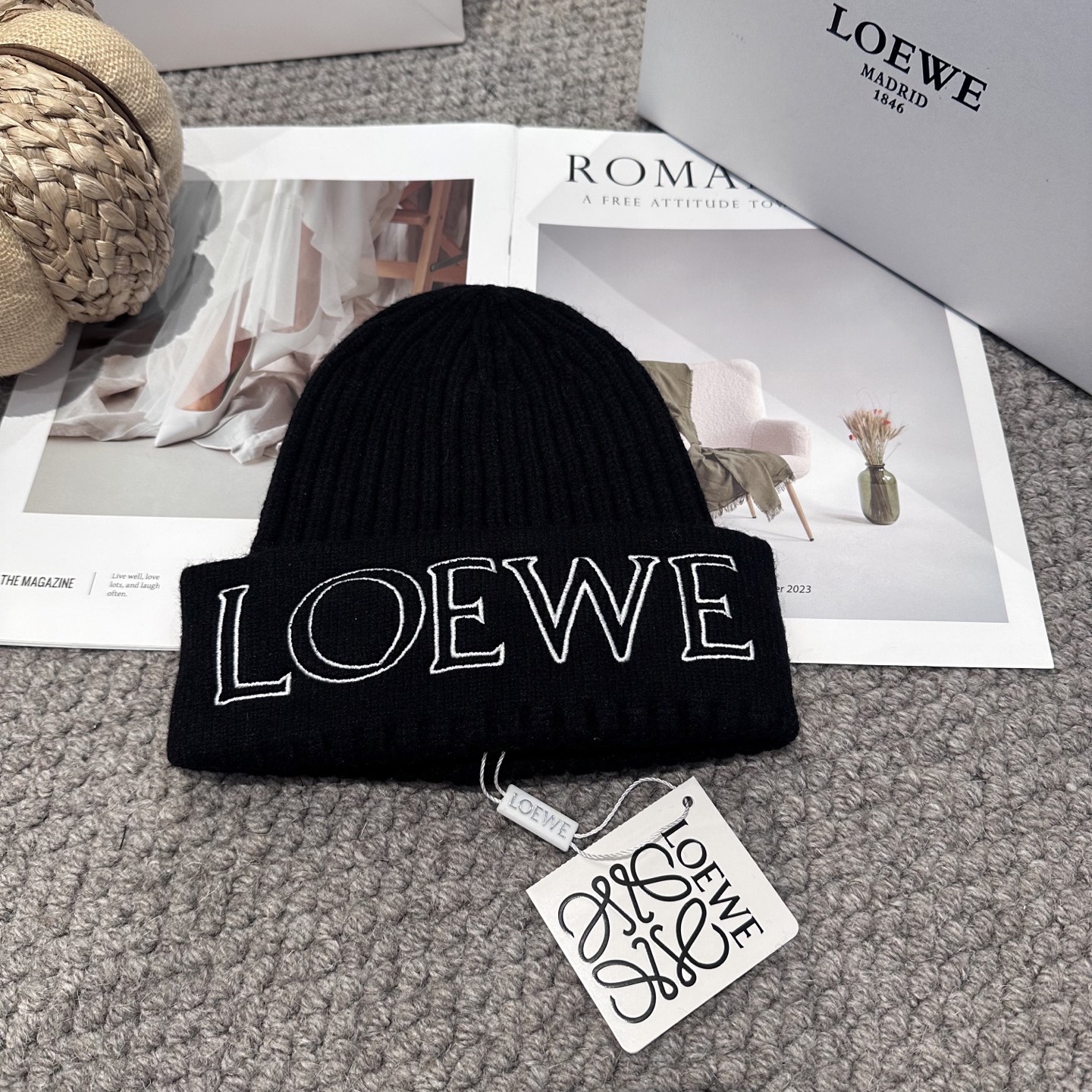  LOEWE罗意威秋冬新款毛线帽，时尚大牌 男女款通用款4个色