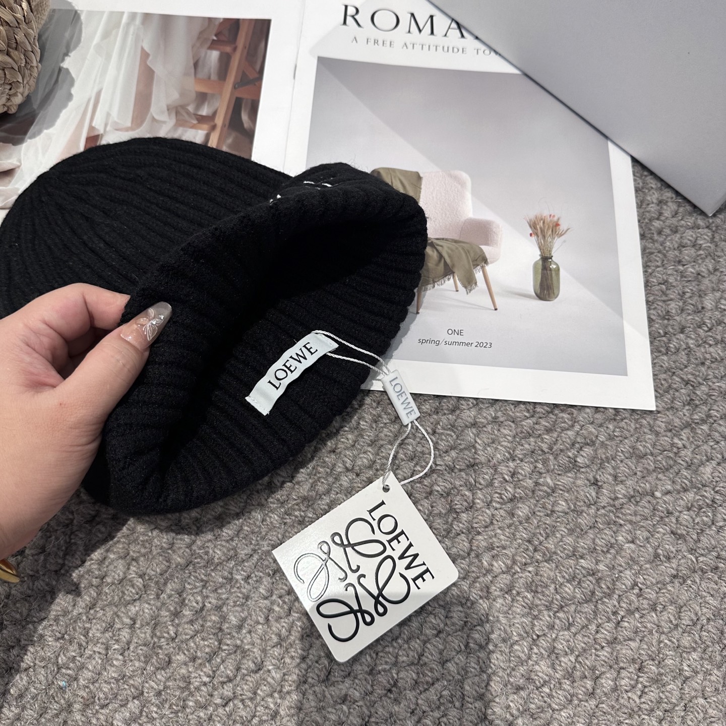  LOEWE罗意威秋冬新款毛线帽，时尚大牌 男女款通用款4个色