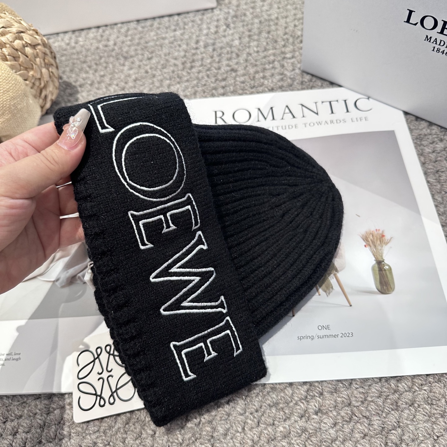  LOEWE罗意威秋冬新款毛线帽，时尚大牌 男女款通用款4个色