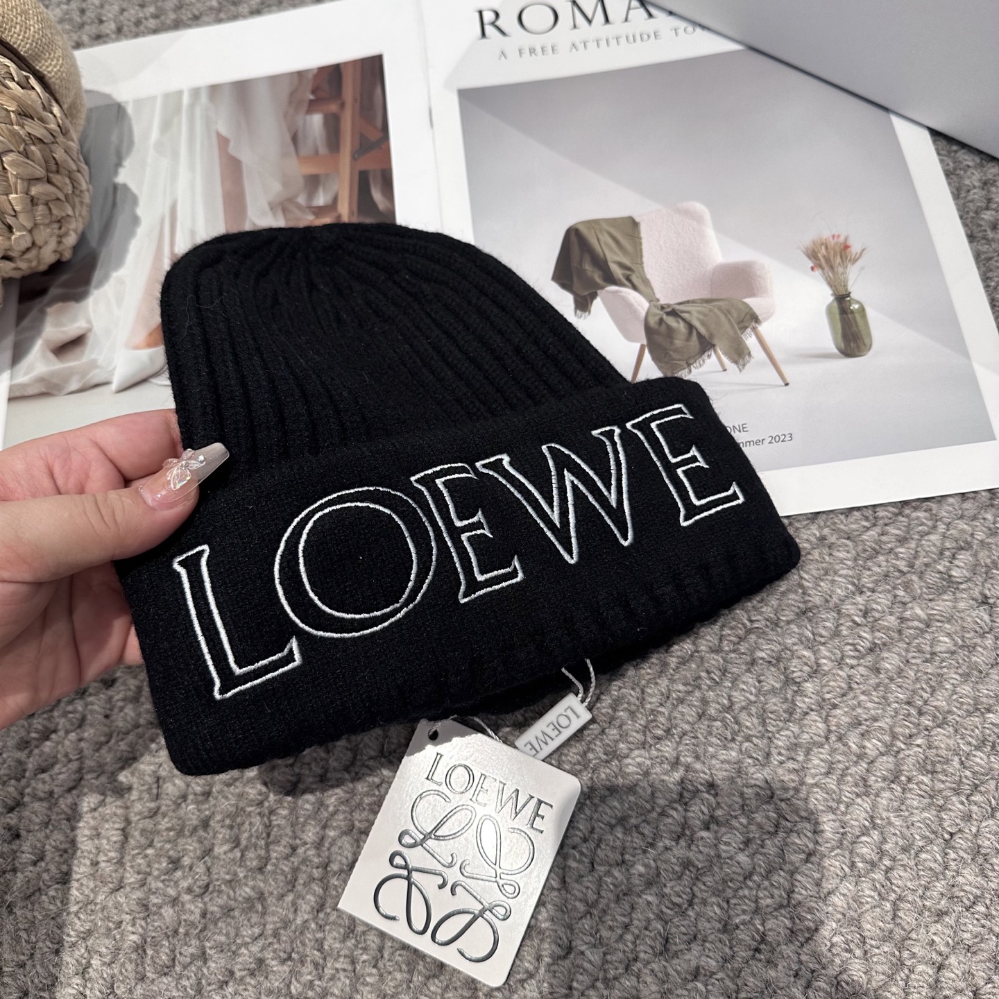  LOEWE罗意威秋冬新款毛线帽，时尚大牌 男女款通用款4个色