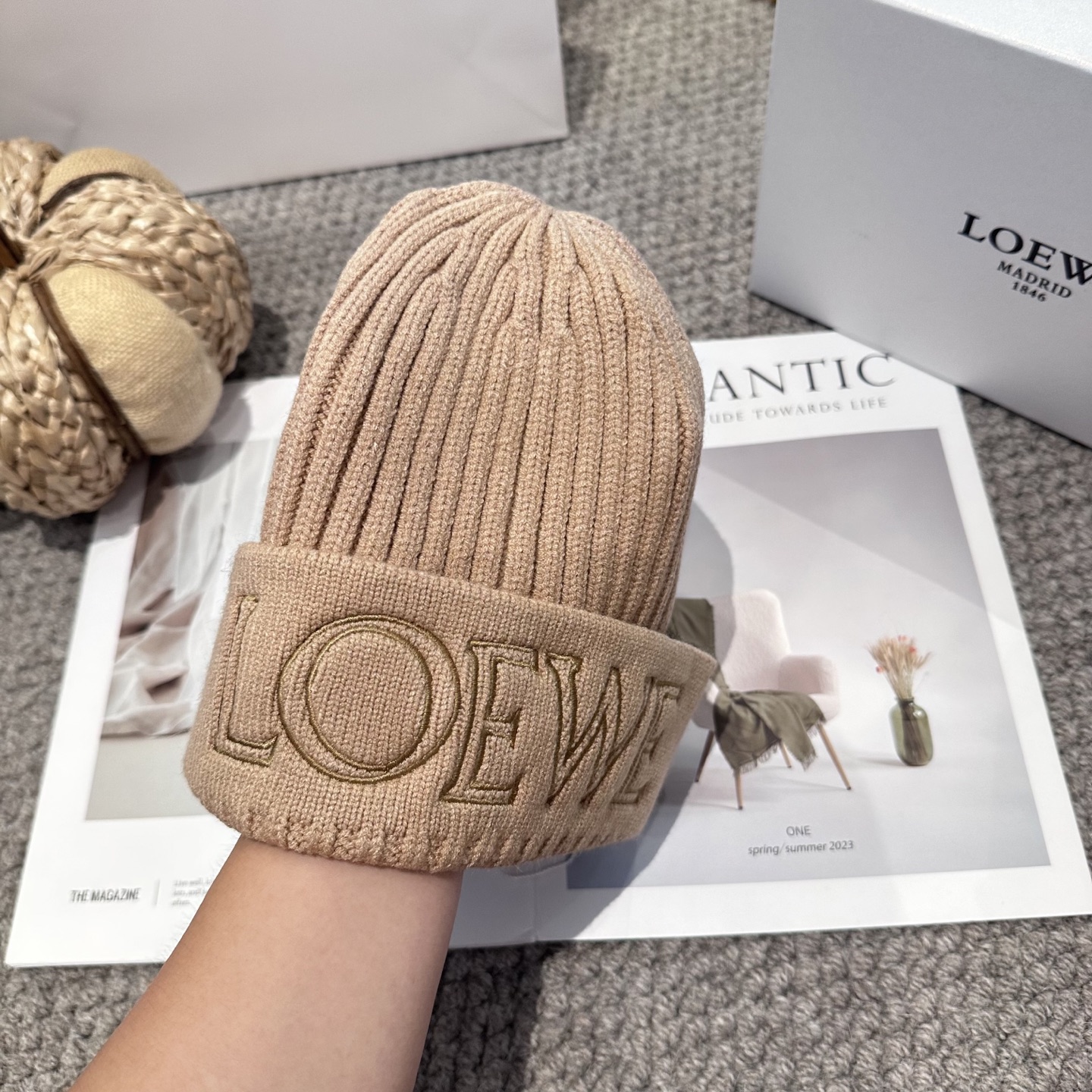  LOEWE罗意威秋冬新款毛线帽，时尚大牌 男女款通用款 4个色