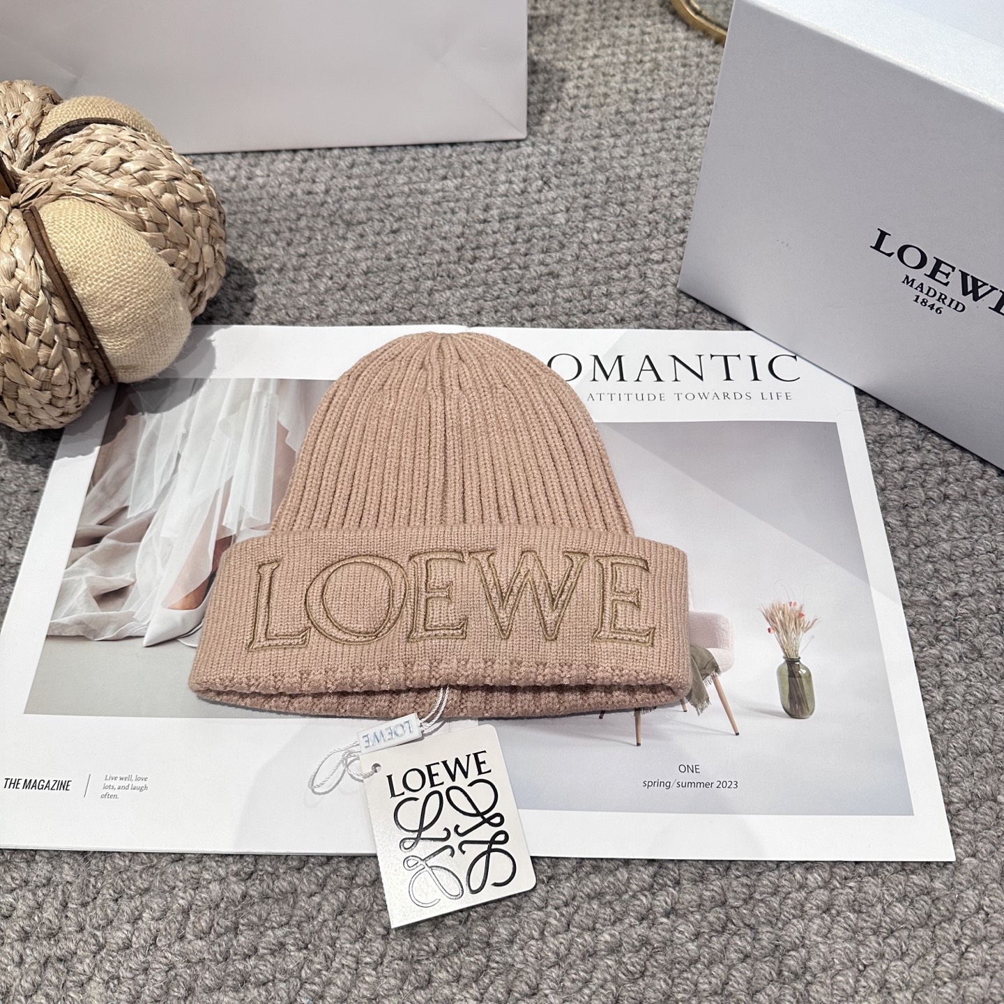  LOEWE罗意威秋冬新款毛线帽，时尚大牌 男女款通用款 4个色