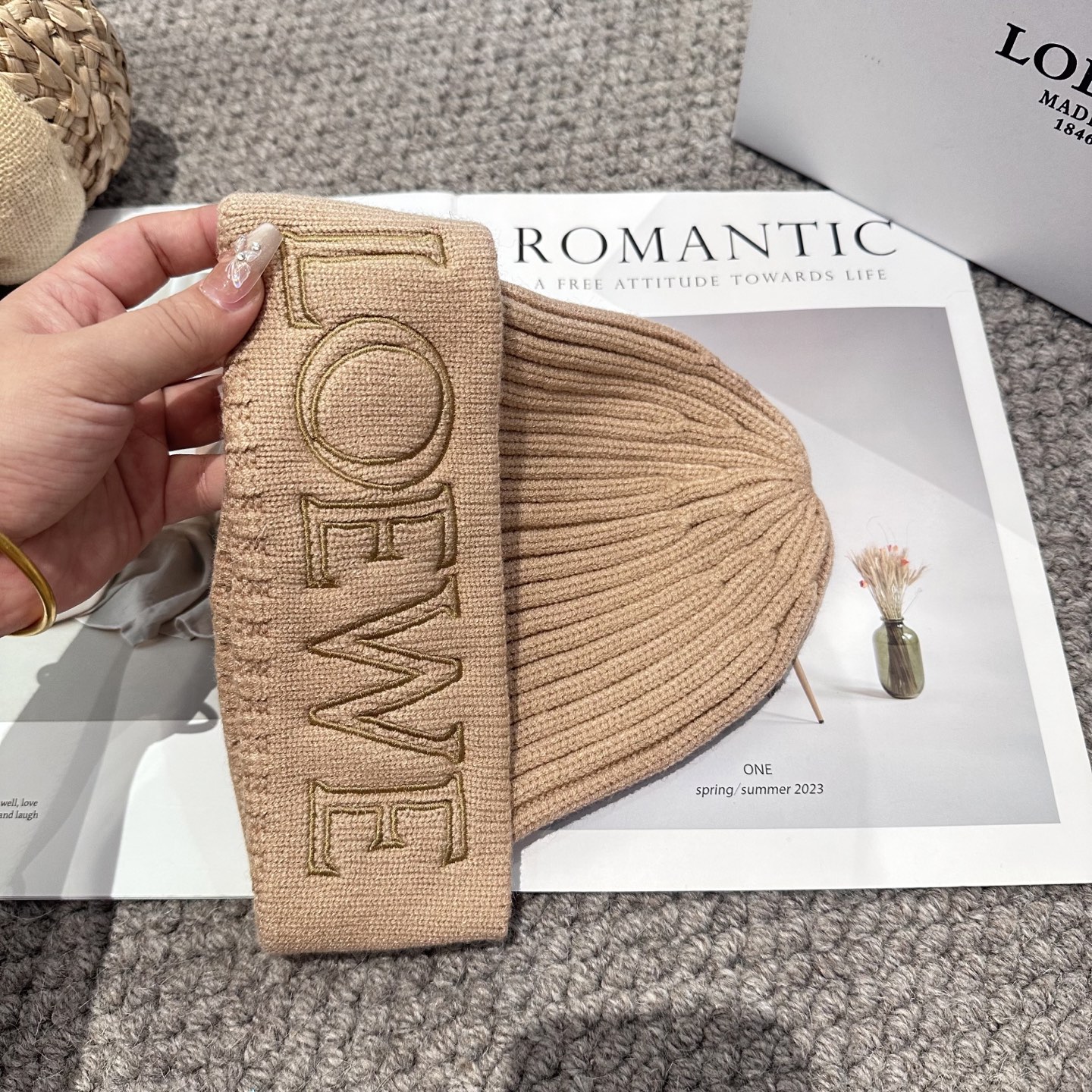  LOEWE罗意威秋冬新款毛线帽，时尚大牌 男女款通用款 4个色