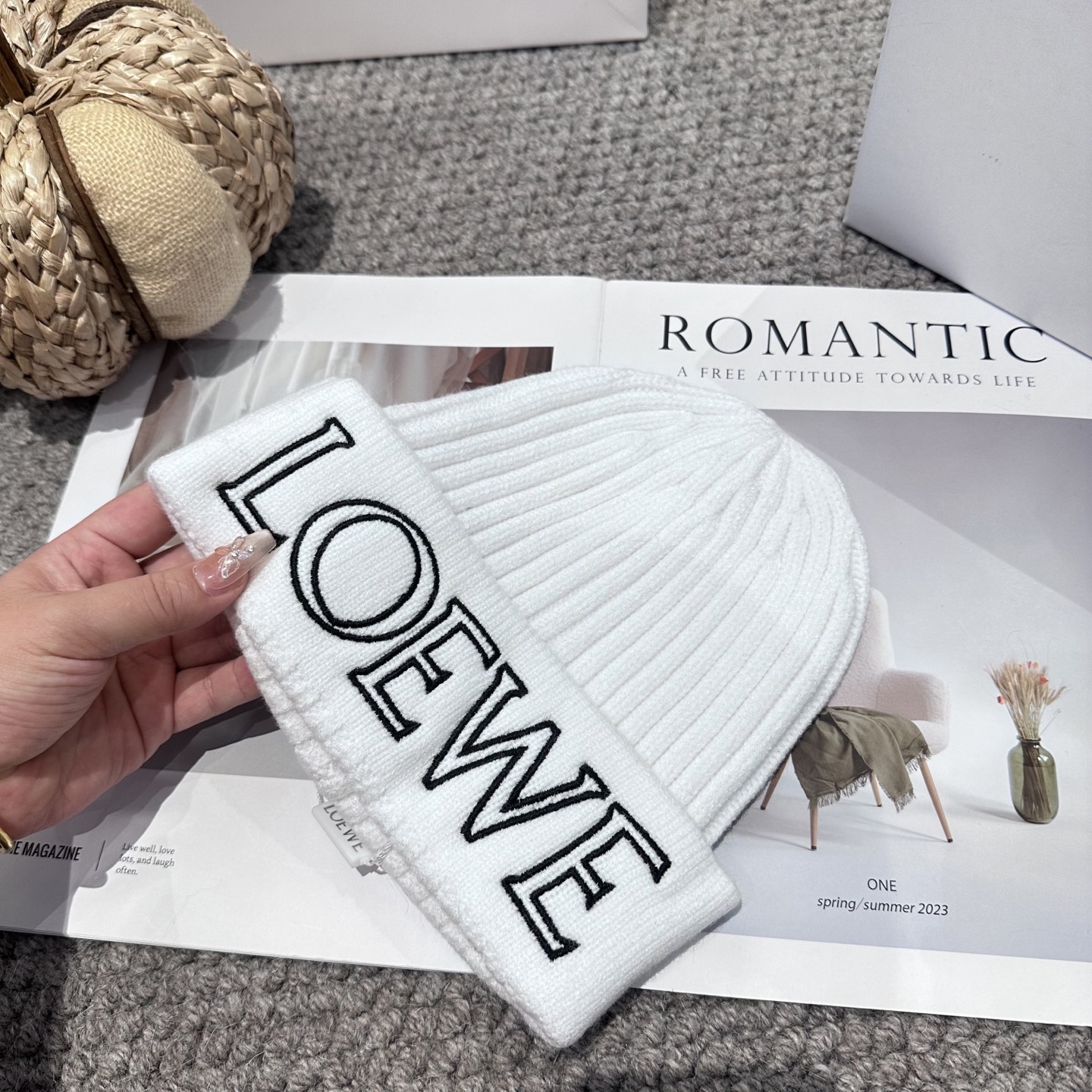  LOEWE罗意威秋冬新款毛线帽，时尚大牌 男女款通用款 4个色