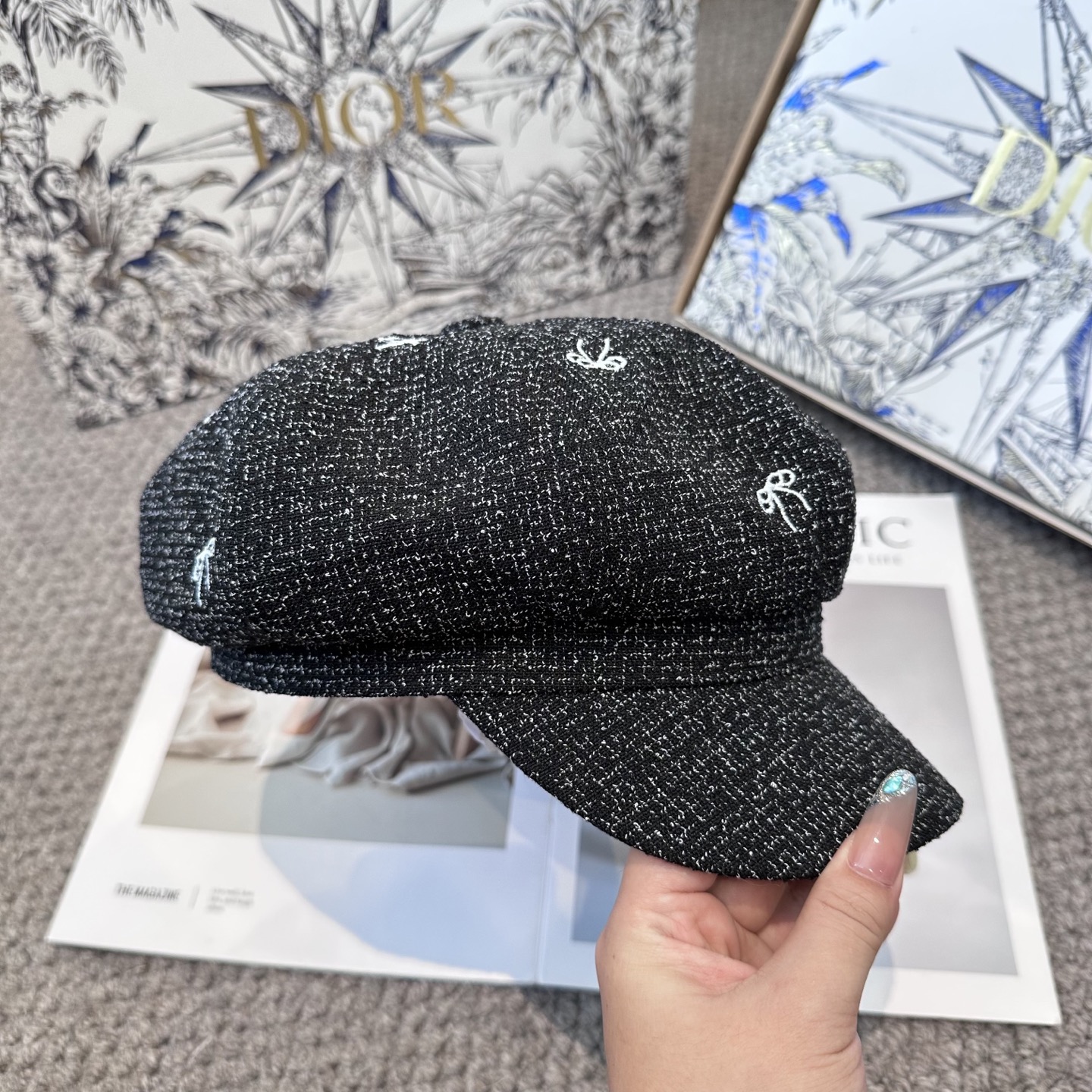  DIOR迪奥 新款蝴蝶结🎀八角帽。大牌高级十感足！简约尚时风，男女同款！高质品，尊享品质感！