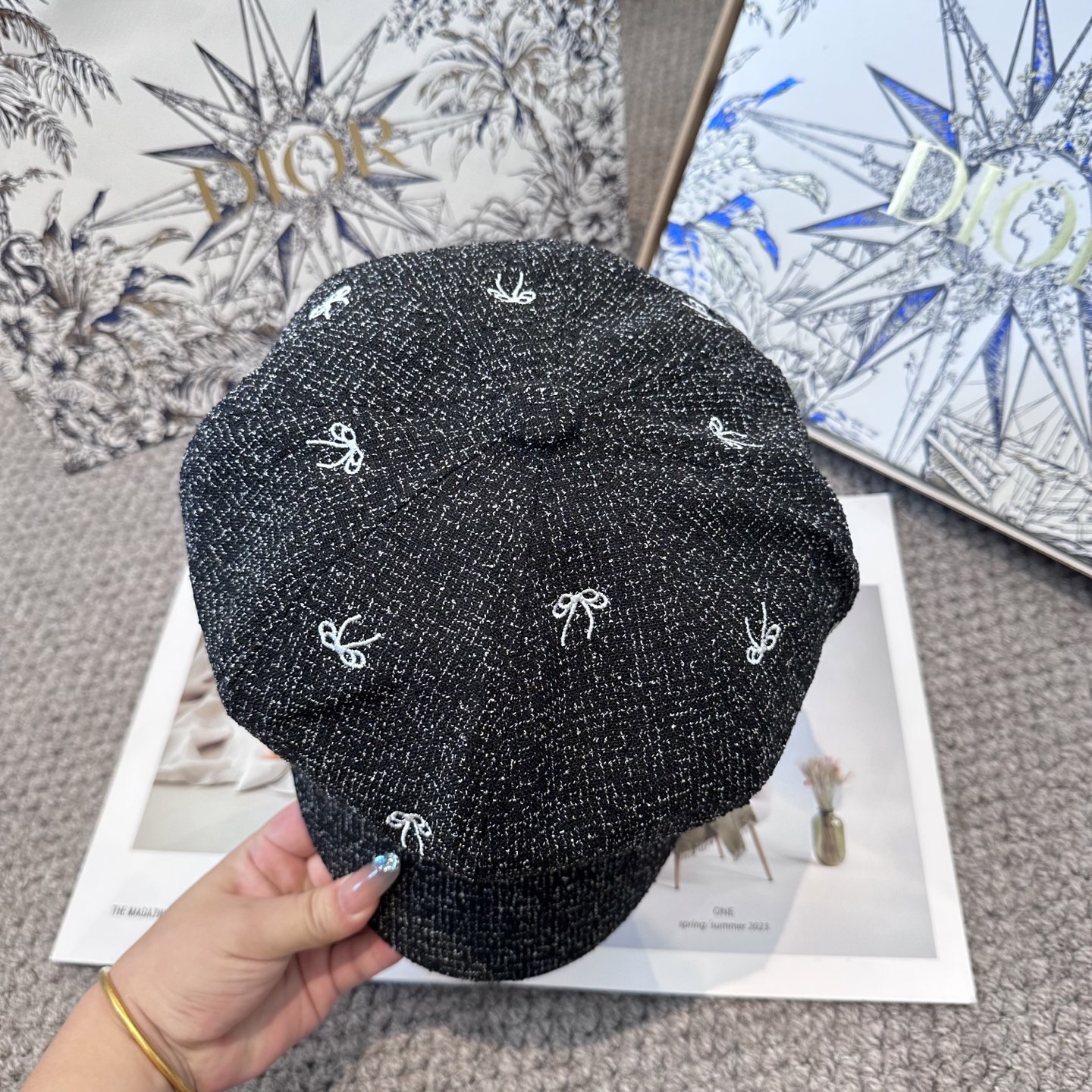  DIOR迪奥 新款蝴蝶结🎀八角帽。大牌高级十感足！简约尚时风，男女同款！高质品，尊享品质感！