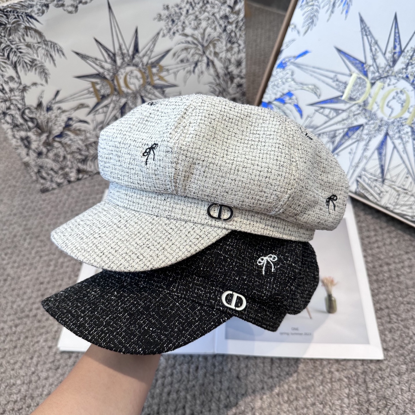  DIOR迪奥 新款蝴蝶结🎀八角帽。大牌高级十感足！简约尚时风，男女同款！高质品，尊享品质感！