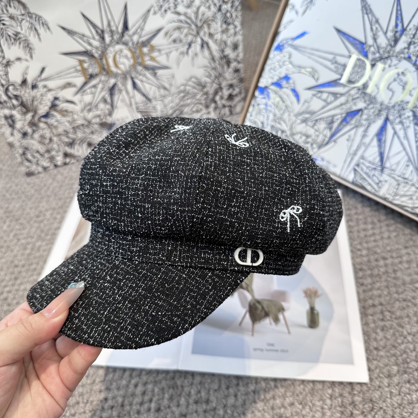  DIOR迪奥 新款蝴蝶结🎀八角帽。大牌高级十感足！简约尚时风，男女同款！高质品，尊享品质感！