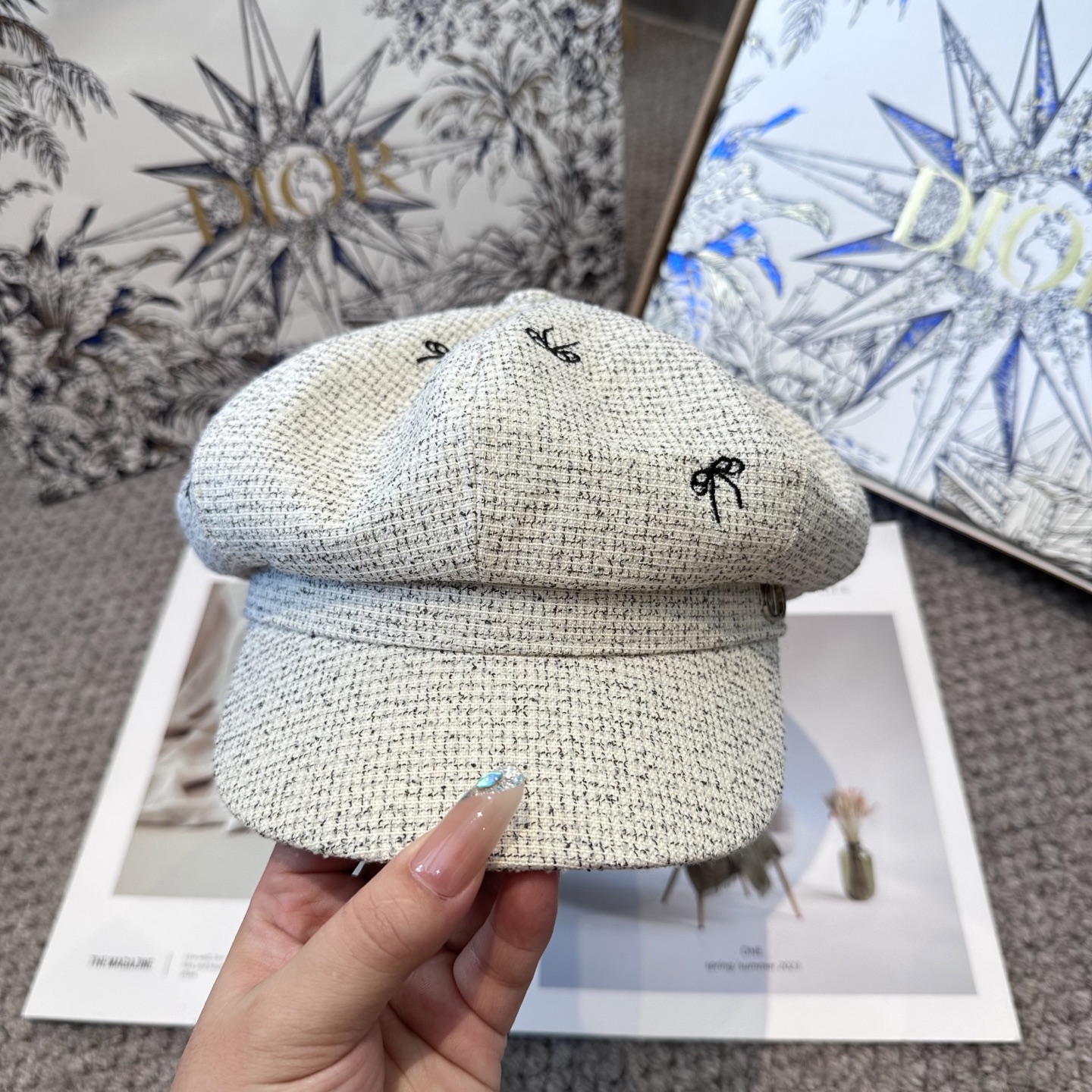  DIOR迪奥 新款蝴蝶结🎀八角帽。大牌高级十感足！简约尚时风，男女同款！高质品，尊享品质感！