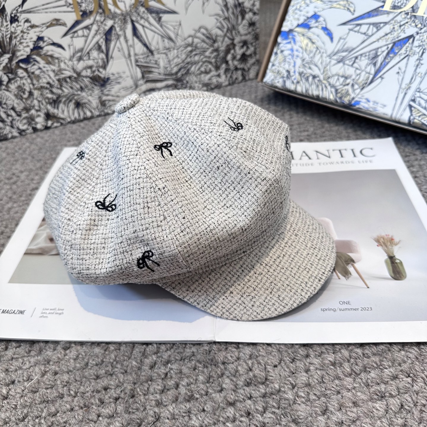  DIOR迪奥 新款蝴蝶结🎀八角帽。大牌高级十感足！简约尚时风，男女同款！高质品，尊享品质感！