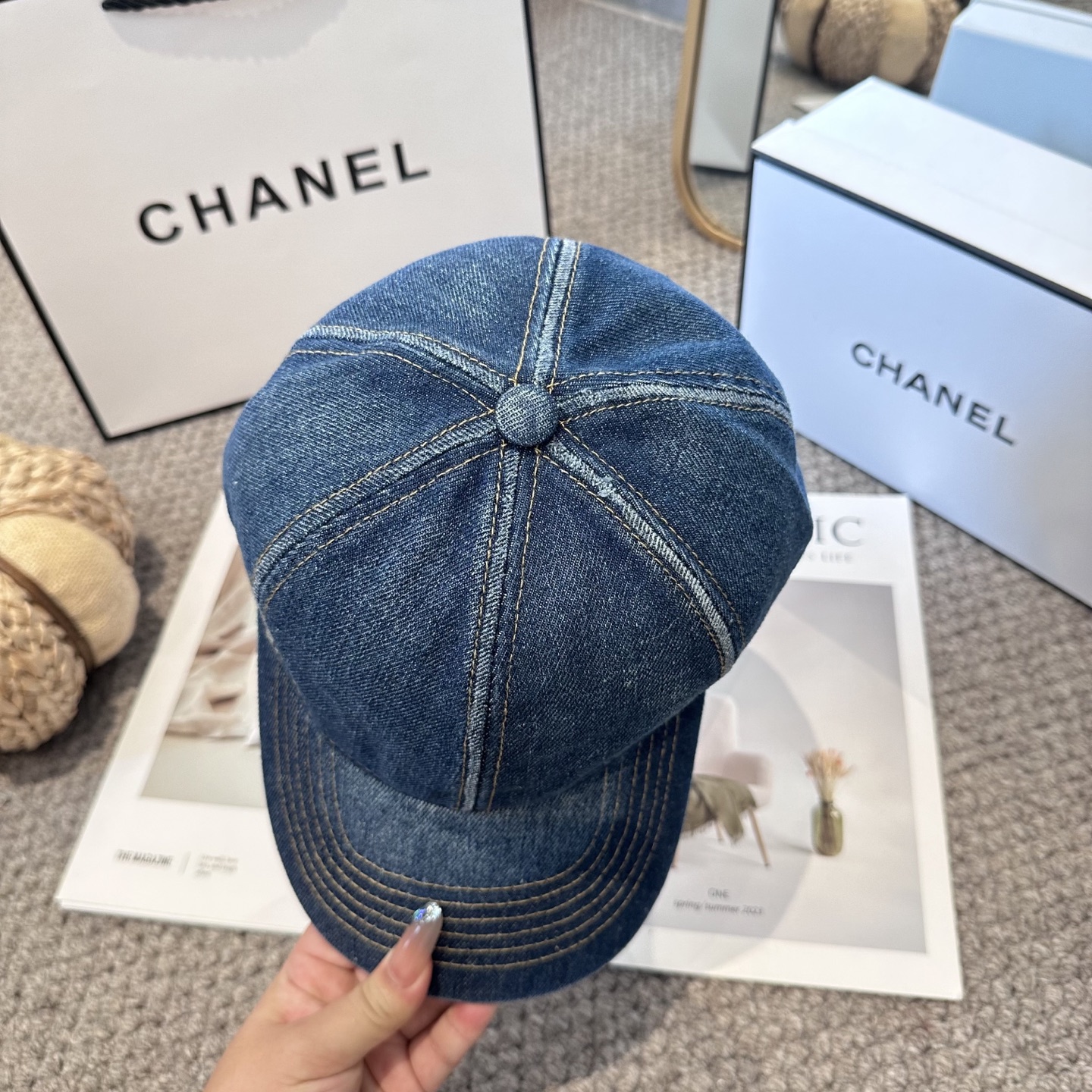 CHANEL香奈儿 新款简约logo棒球帽，新款出货，大牌款超好搭配，赶紧入手！