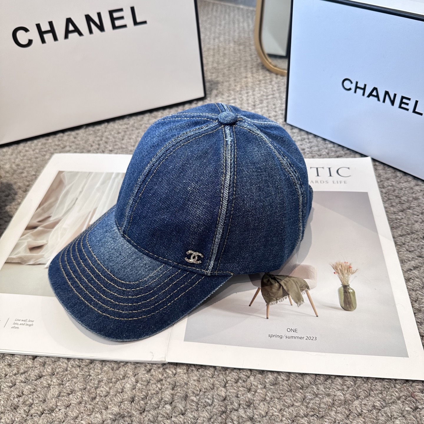 CHANEL香奈儿 新款简约logo棒球帽，新款出货，大牌款超好搭配，赶紧入手！