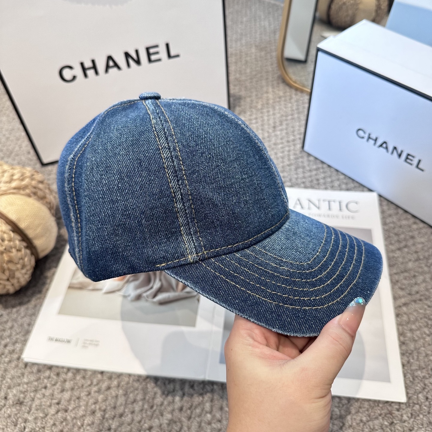 CHANEL香奈儿 新款简约logo棒球帽，新款出货，大牌款超好搭配，赶紧入手！