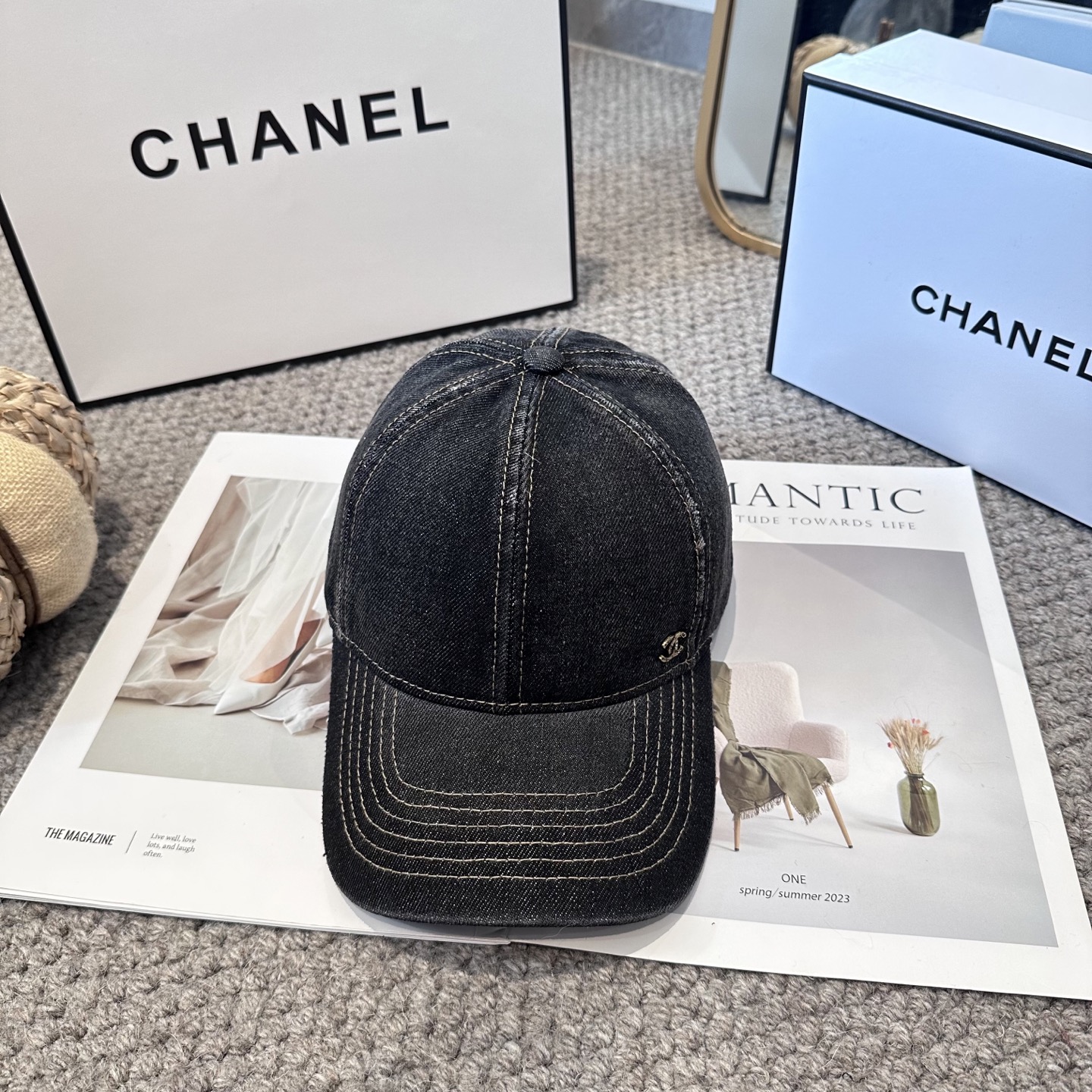 CHANEL香奈儿 新款简约logo棒球帽，新款出货，大牌款超好搭配，赶紧入手！