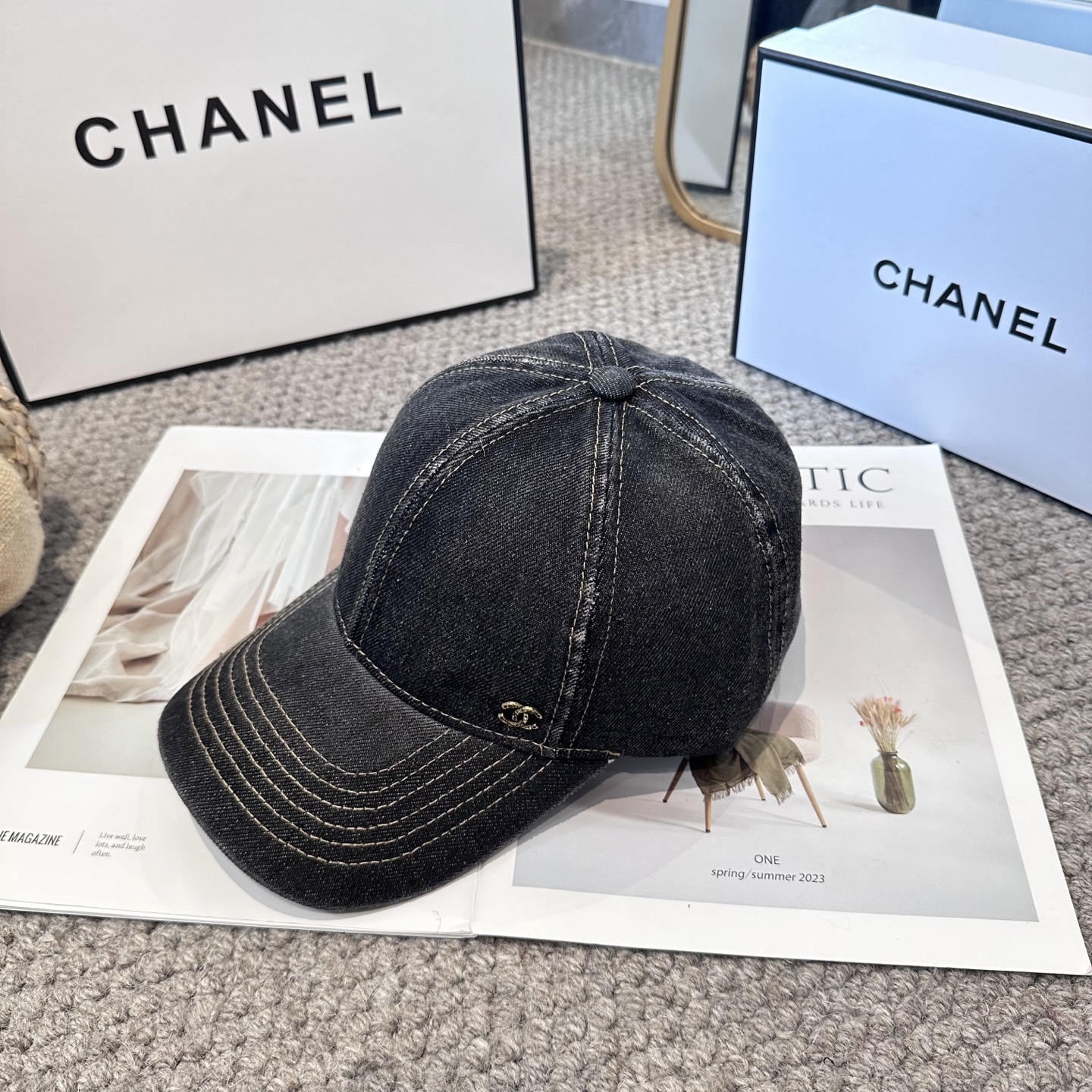 CHANEL香奈儿 新款简约logo棒球帽，新款出货，大牌款超好搭配，赶紧入手！