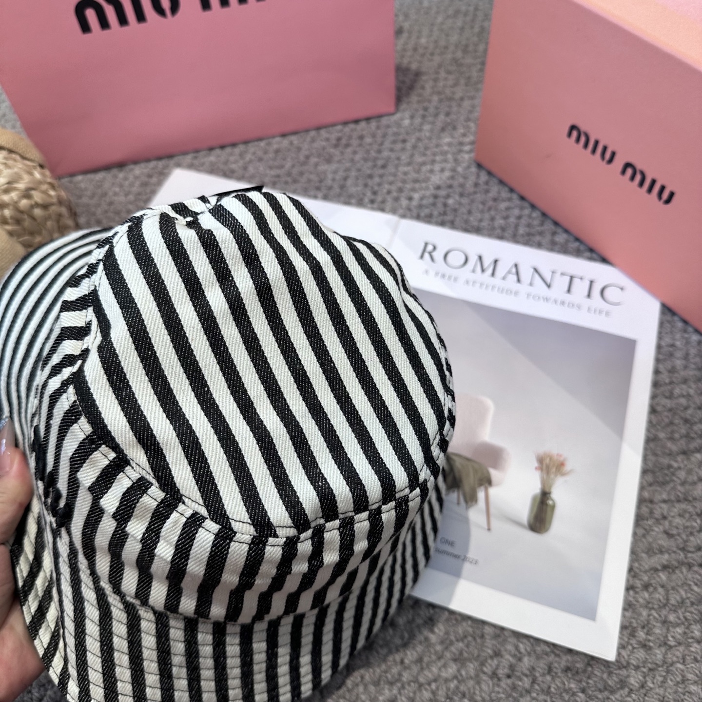  miumiu双面渔夫帽 一比一开模定制，头围57cm男女通用