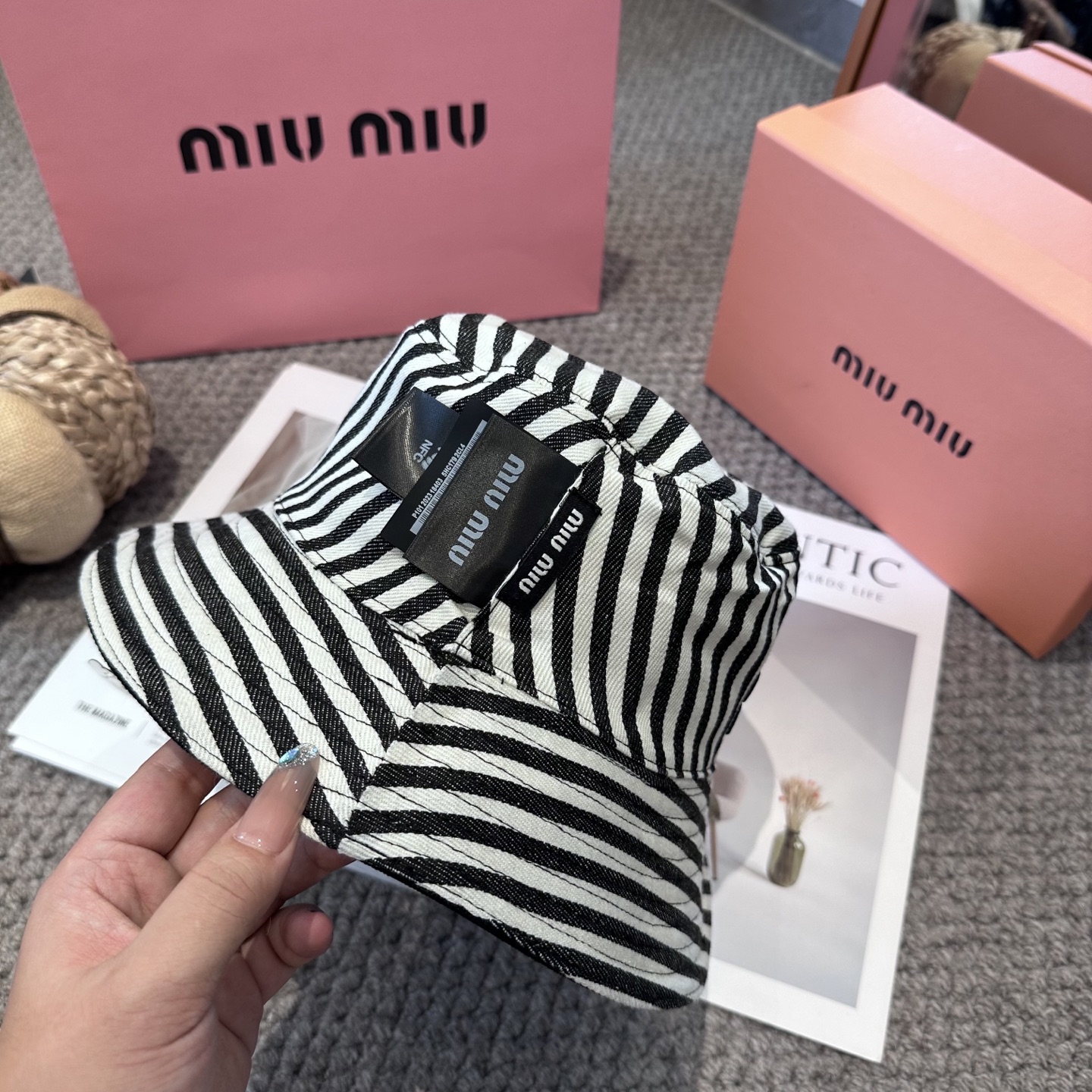  miumiu双面渔夫帽 一比一开模定制，头围57cm男女通用