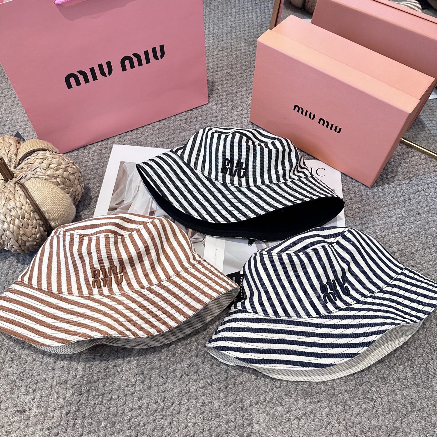  miumiu双面渔夫帽 一比一开模定制，头围57cm男女通用