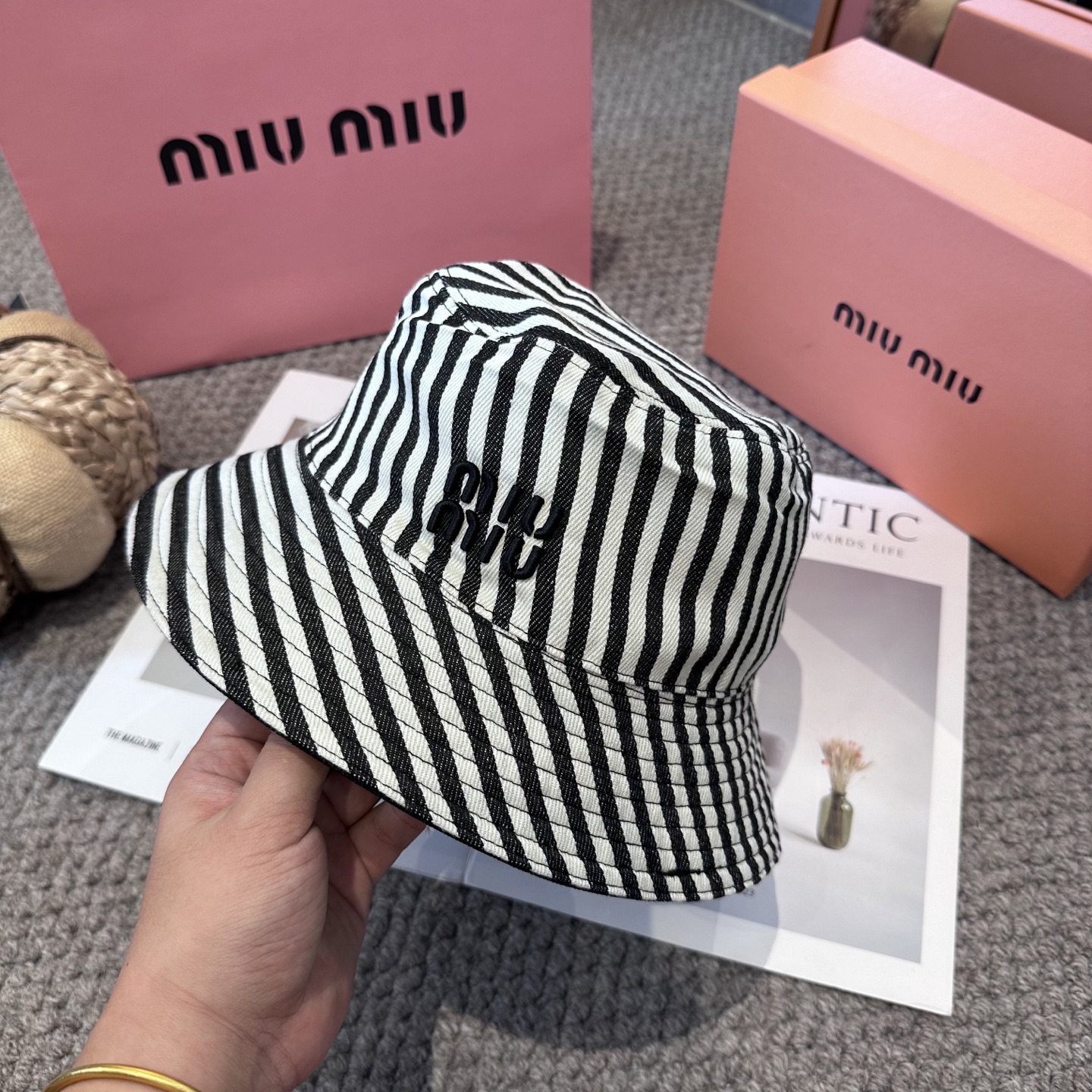  miumiu双面渔夫帽 一比一开模定制，头围57cm男女通用