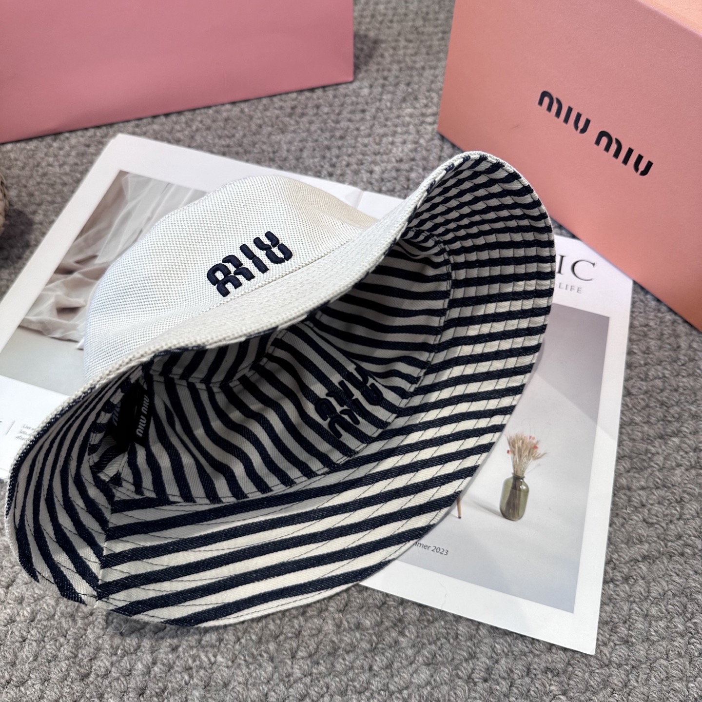  miumiu双面渔夫帽 一比一开模定制，头围57cm男女通用