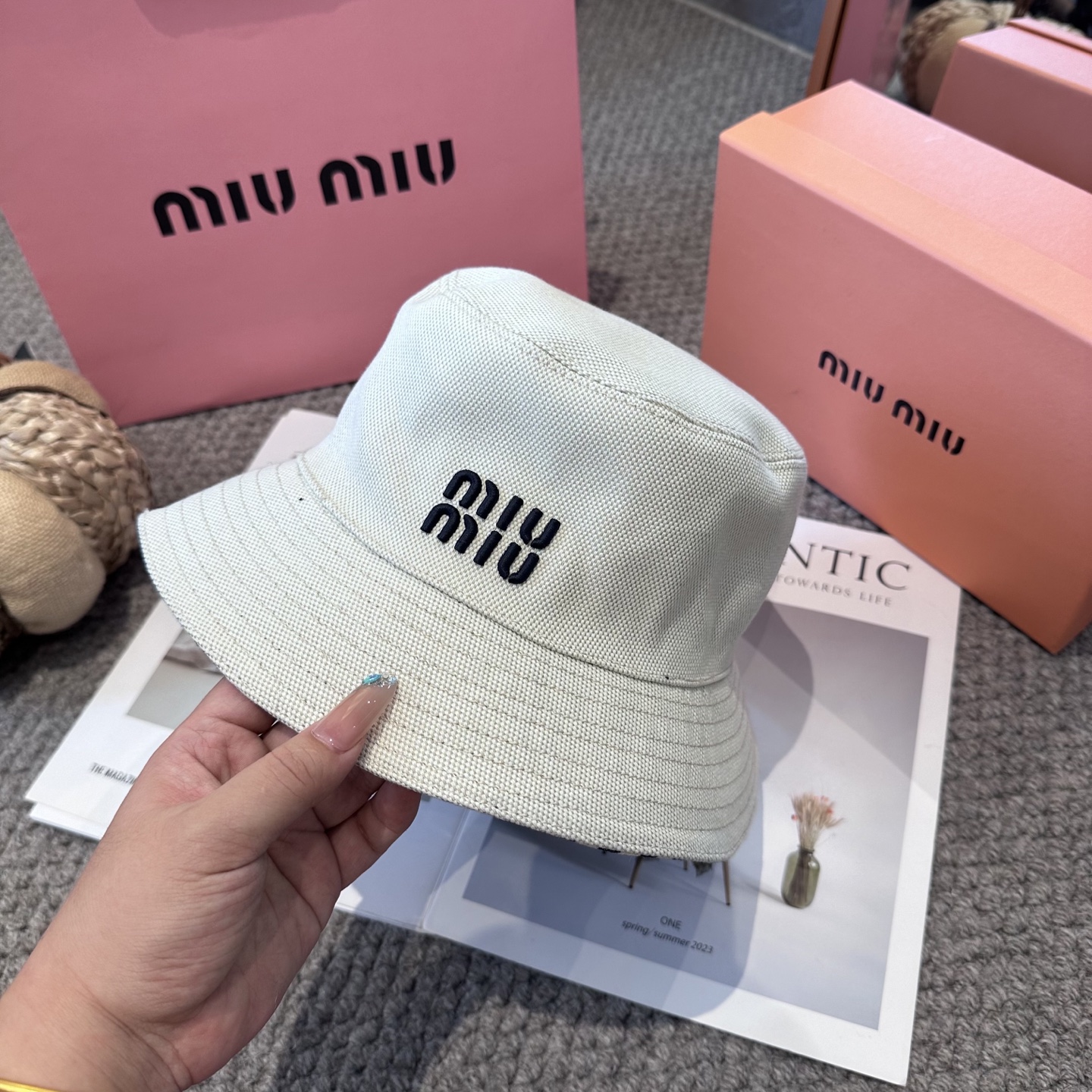  miumiu双面渔夫帽 一比一开模定制，头围57cm男女通用