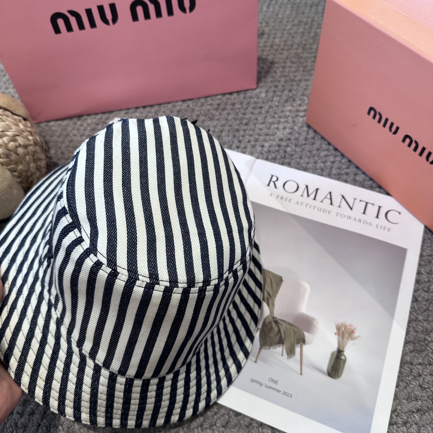  miumiu双面渔夫帽 一比一开模定制，头围57cm男女通用