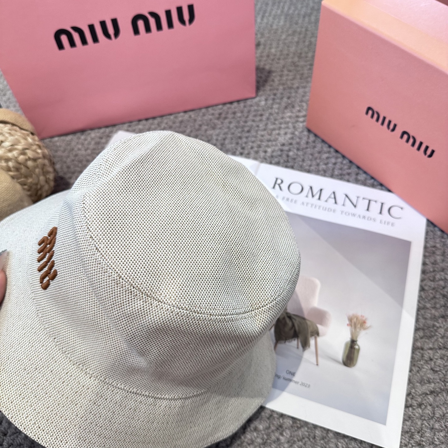  miumiu双面渔夫帽 一比一开模定制，头围57cm男女通用