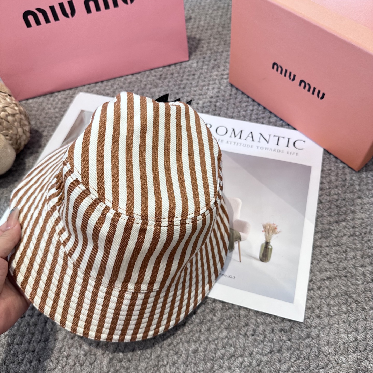  miumiu双面渔夫帽 一比一开模定制，头围57cm男女通用