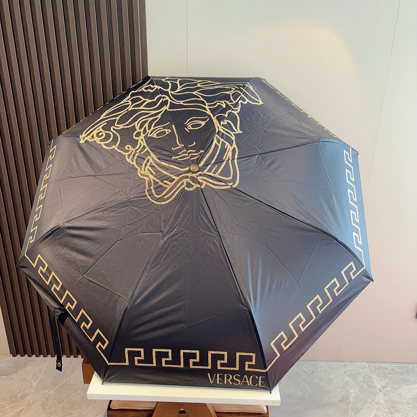  范思哲（VERSACE）新款 三折自动折叠晴雨伞 年度最新火爆单品  原单代工级品质 第一代210T碰