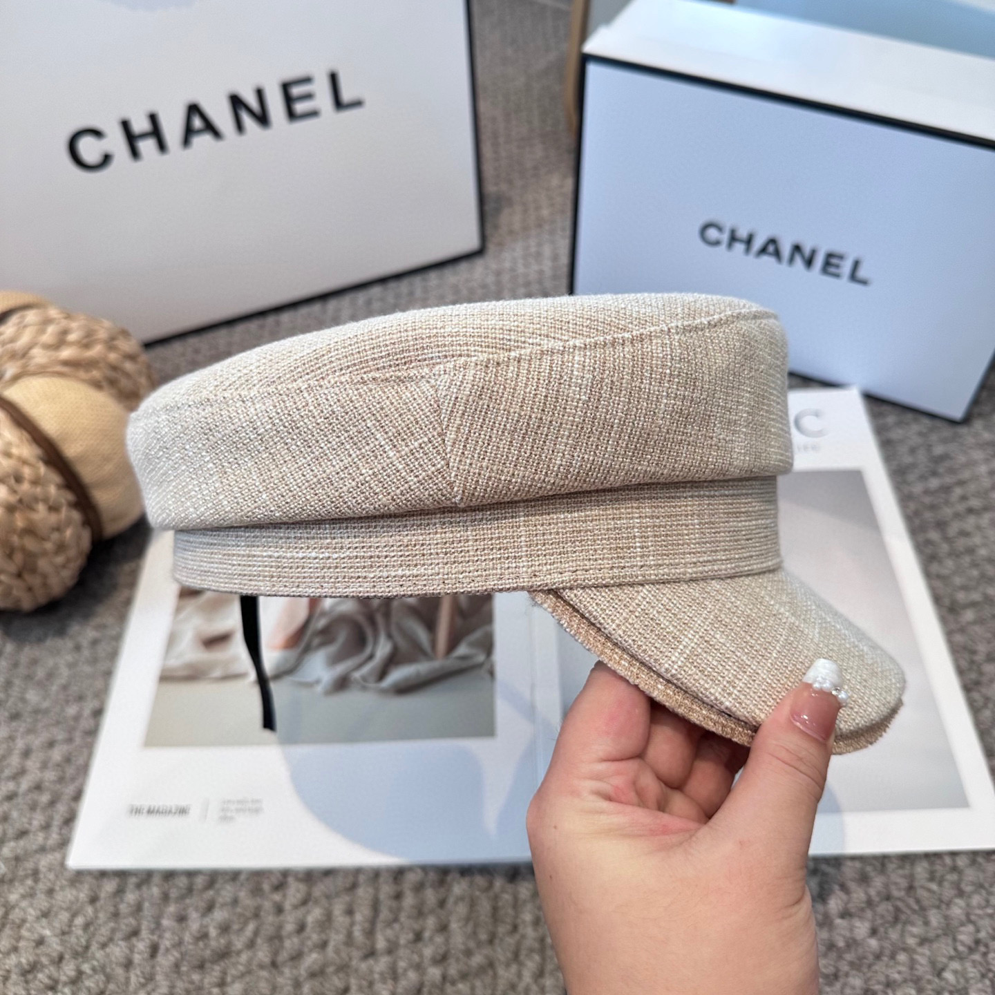 CHANEL高版本 香奈儿 新款军帽 ，简约经典logo，质感超级赞👍，精致大牌范，女神必备神器 