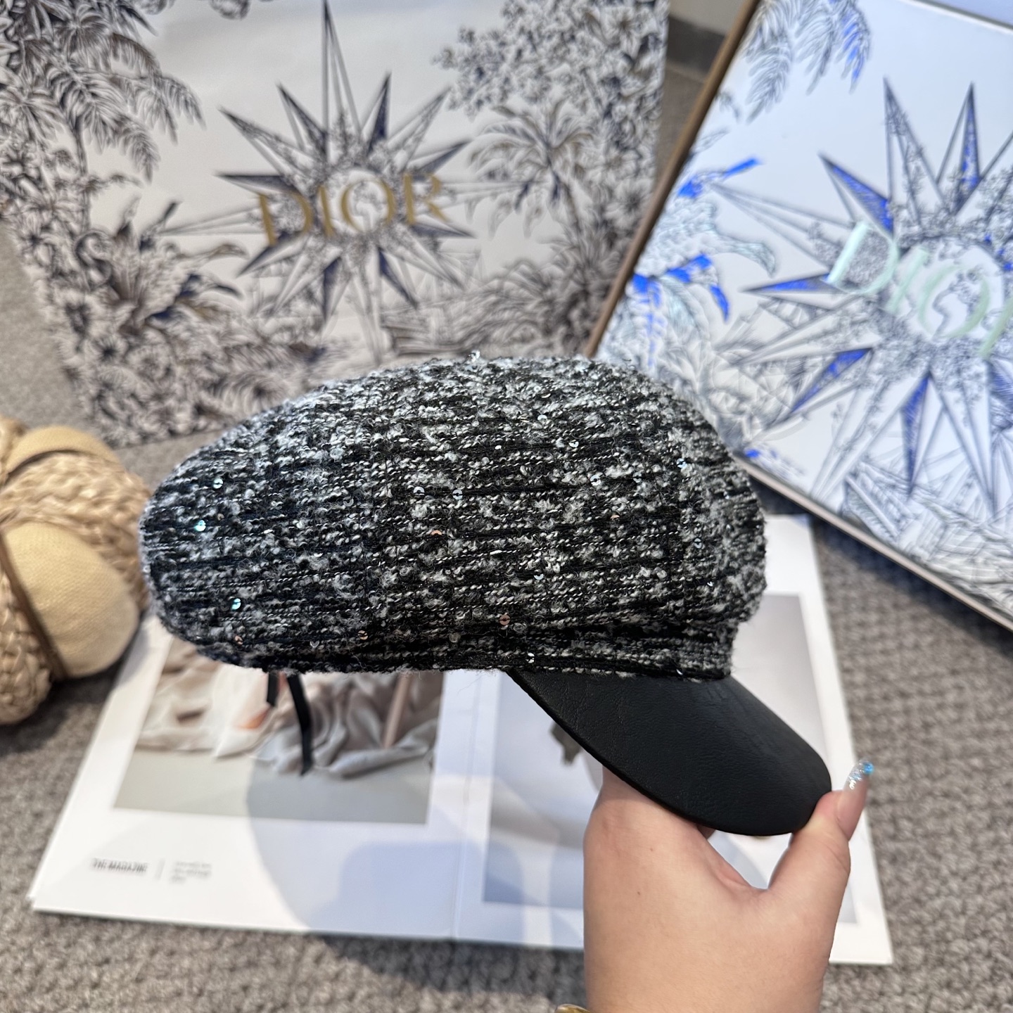  DIOR迪奥 新款八角帽。大牌高级十感足！简约尚时风，男女同款！高质品，尊享品质感！