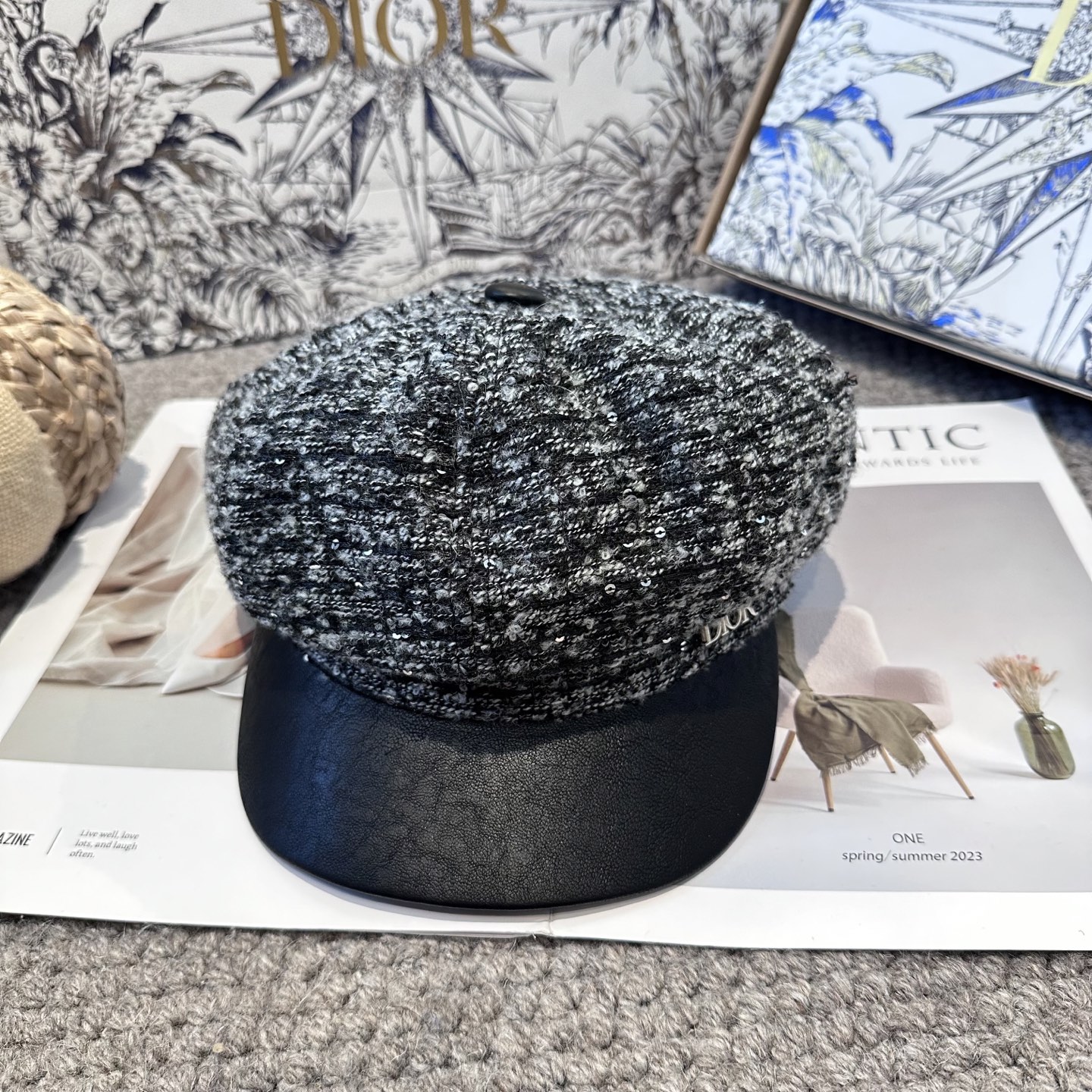  DIOR迪奥 新款八角帽。大牌高级十感足！简约尚时风，男女同款！高质品，尊享品质感！