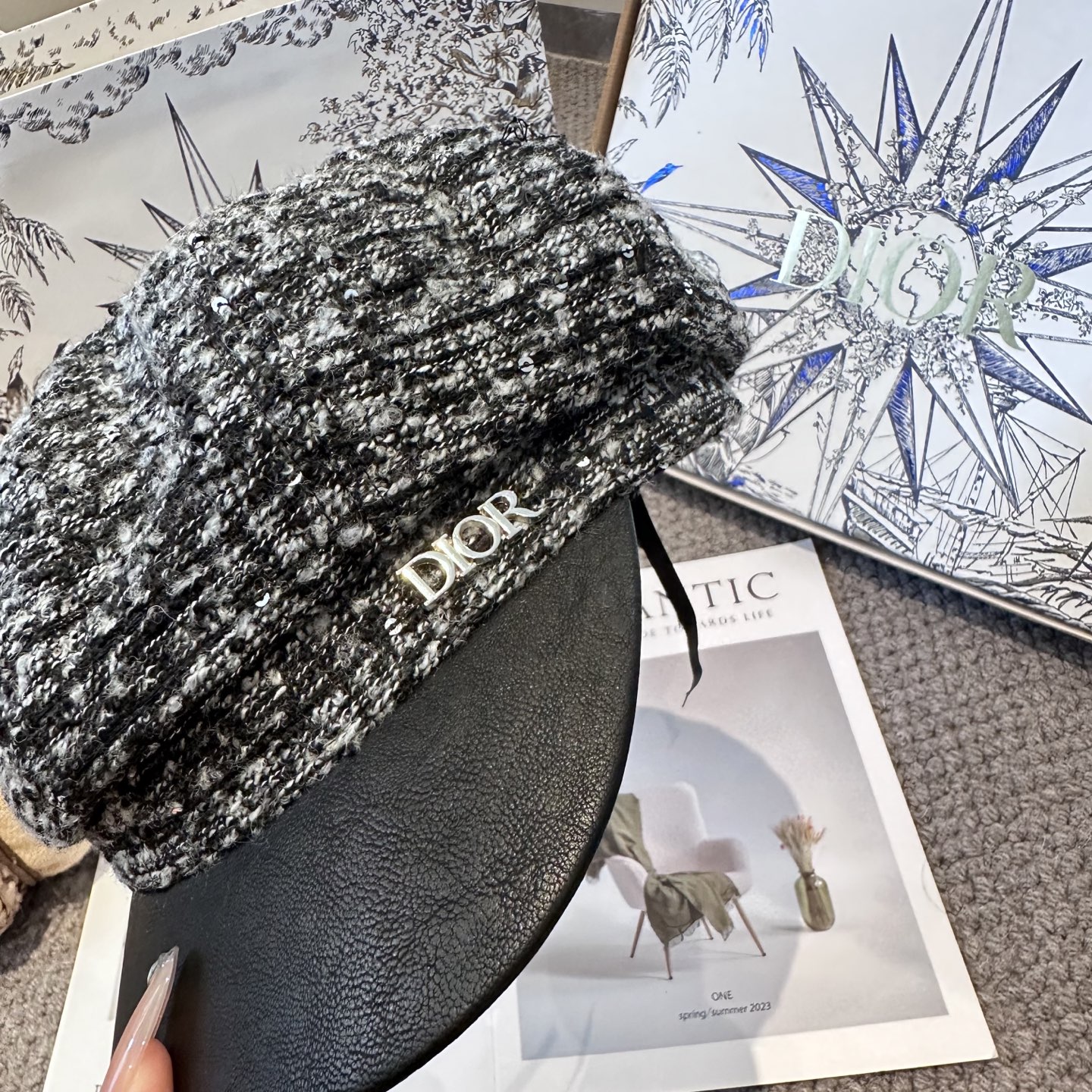  DIOR迪奥 新款八角帽。大牌高级十感足！简约尚时风，男女同款！高质品，尊享品质感！