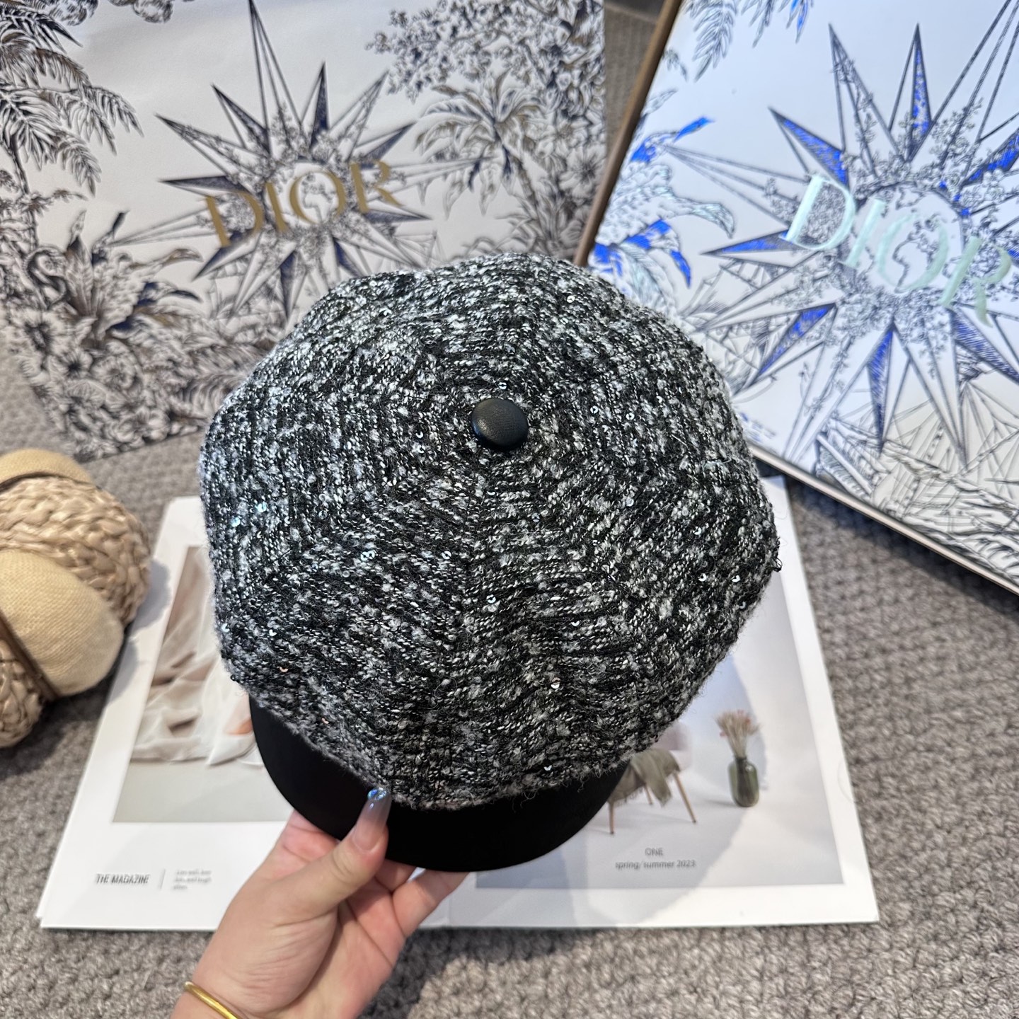  DIOR迪奥 新款八角帽。大牌高级十感足！简约尚时风，男女同款！高质品，尊享品质感！