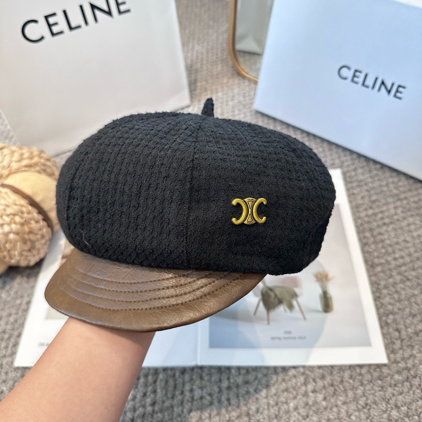  【CELINE赛琳】新款秋冬款八角帽出货，大牌款超好搭配，赶紧入手！