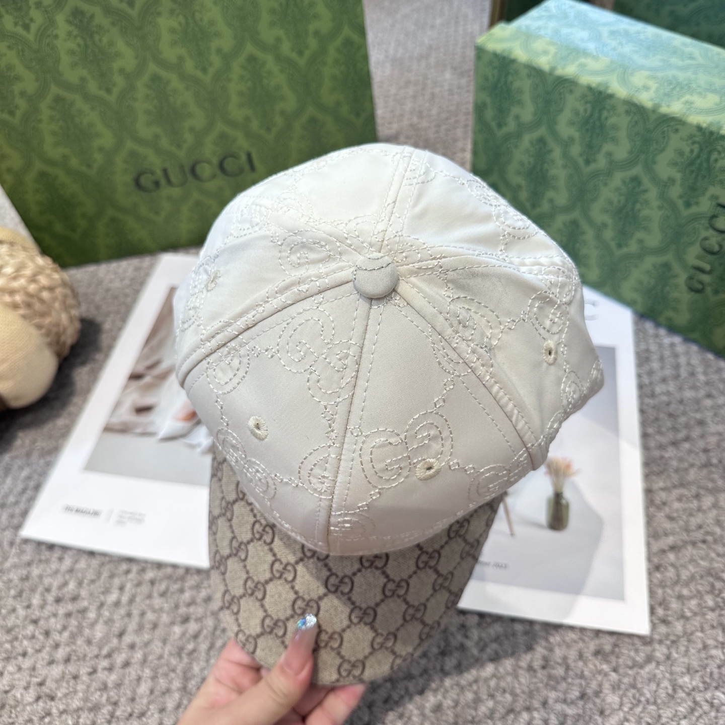 GUCCI古奇棒球帽2025新款gg提花 工艺非常精美 高档大气上档次！低调奢华，方便携带！