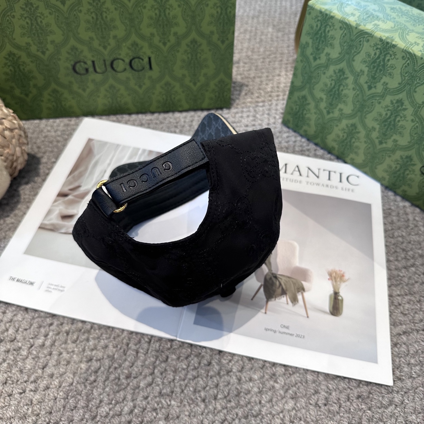 GUCCI古奇棒球帽2025新款gg提花 工艺非常精美 高档大气上档次！低调奢华，方便携带！