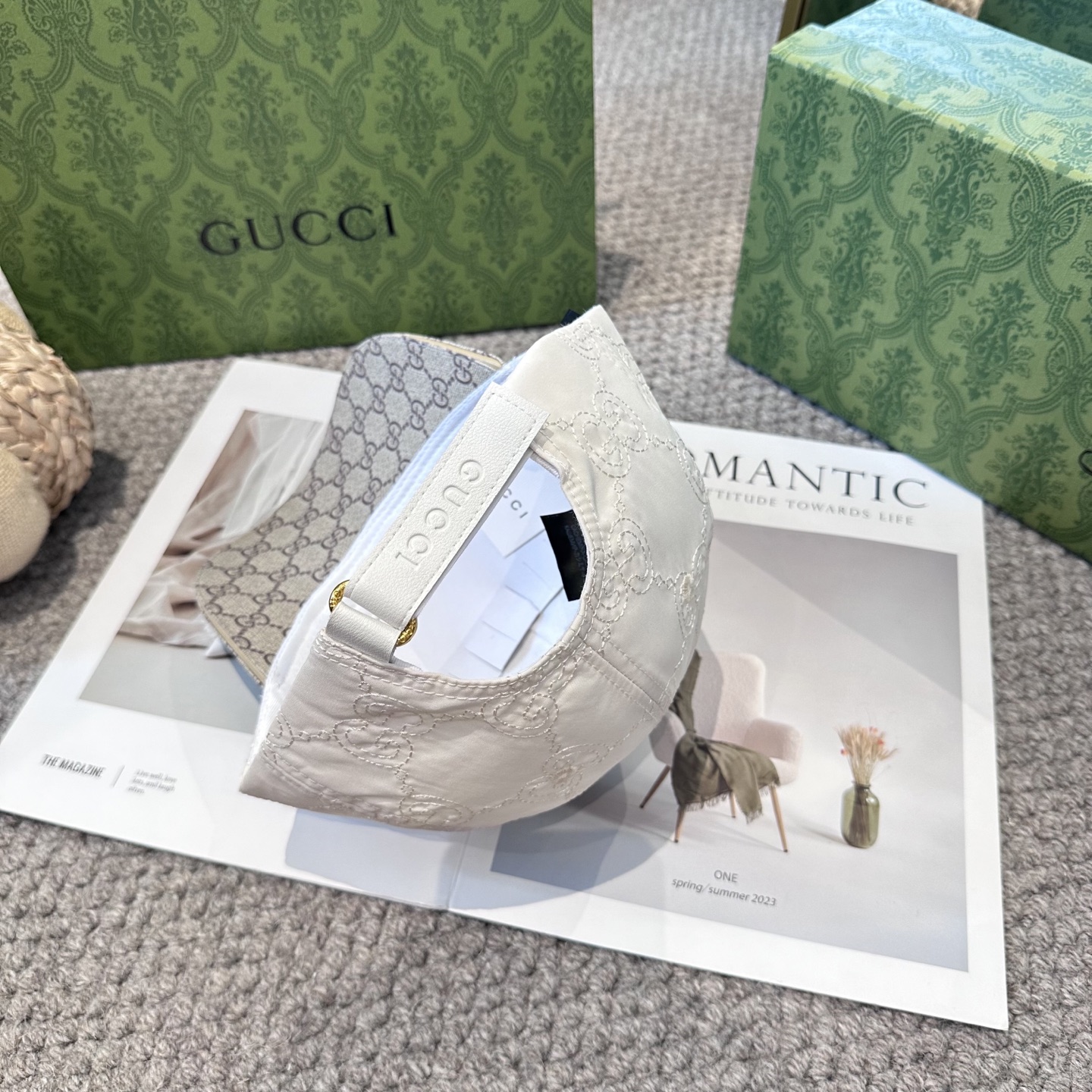 GUCCI古奇棒球帽2025新款gg提花 工艺非常精美 高档大气上档次！低调奢华，方便携带！