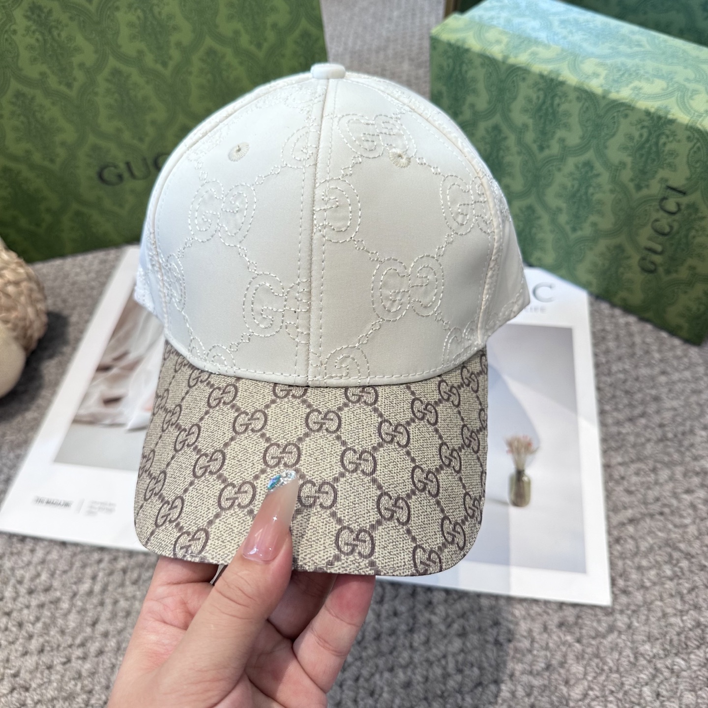 GUCCI古奇棒球帽2025新款gg提花 工艺非常精美 高档大气上档次！低调奢华，方便携带！