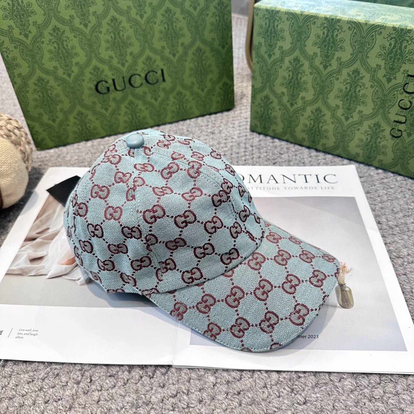 GUCCI古奇棒球帽2025新款gg提花 工艺非常精美 高档大气上档次！低调奢华，方便携带！