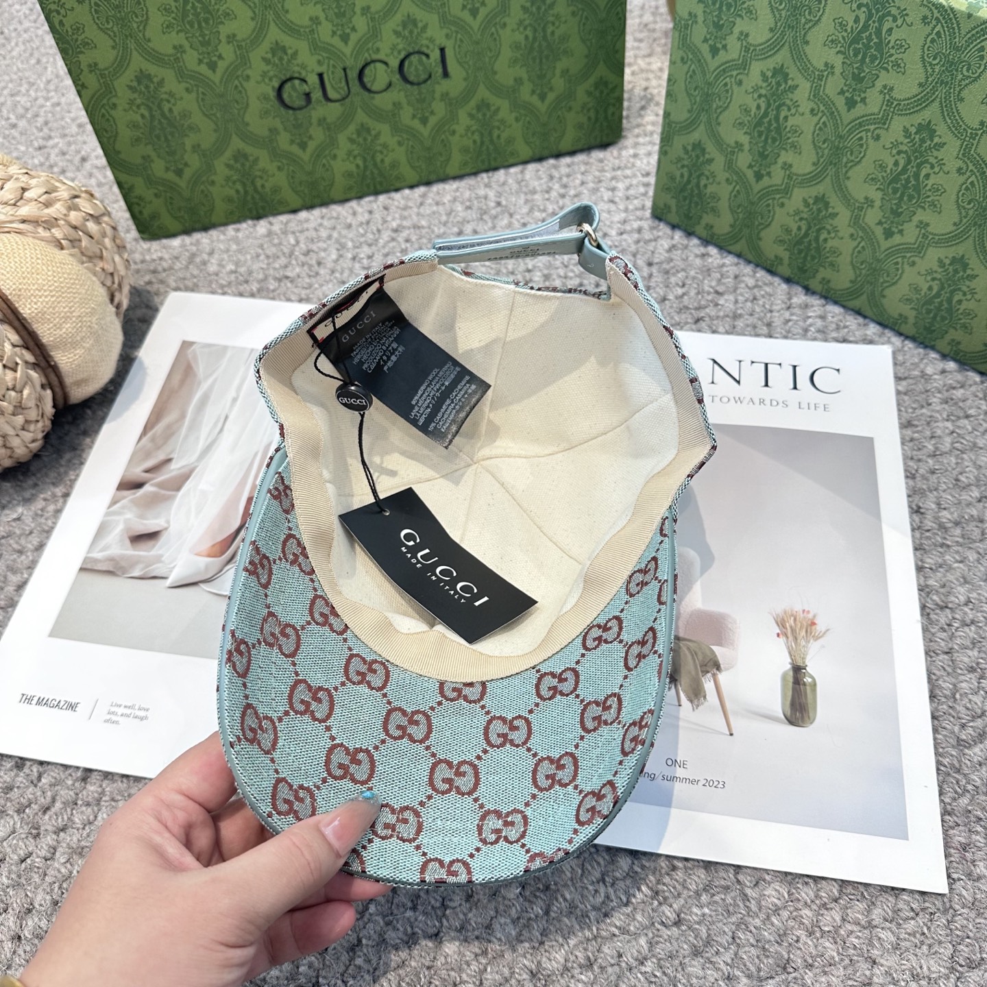 GUCCI古奇棒球帽2025新款gg提花 工艺非常精美 高档大气上档次！低调奢华，方便携带！