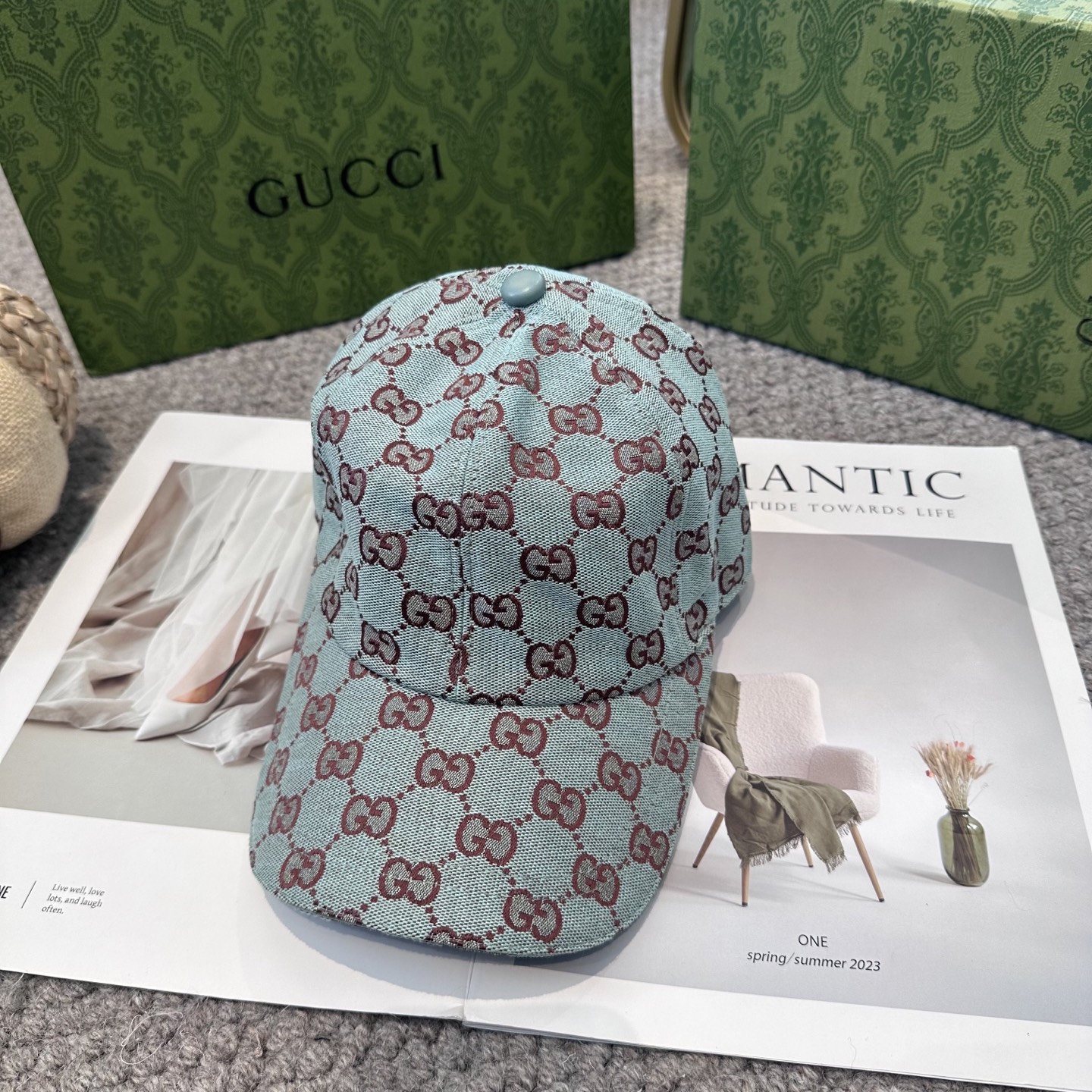 GUCCI古奇棒球帽2025新款gg提花 工艺非常精美 高档大气上档次！低调奢华，方便携带！