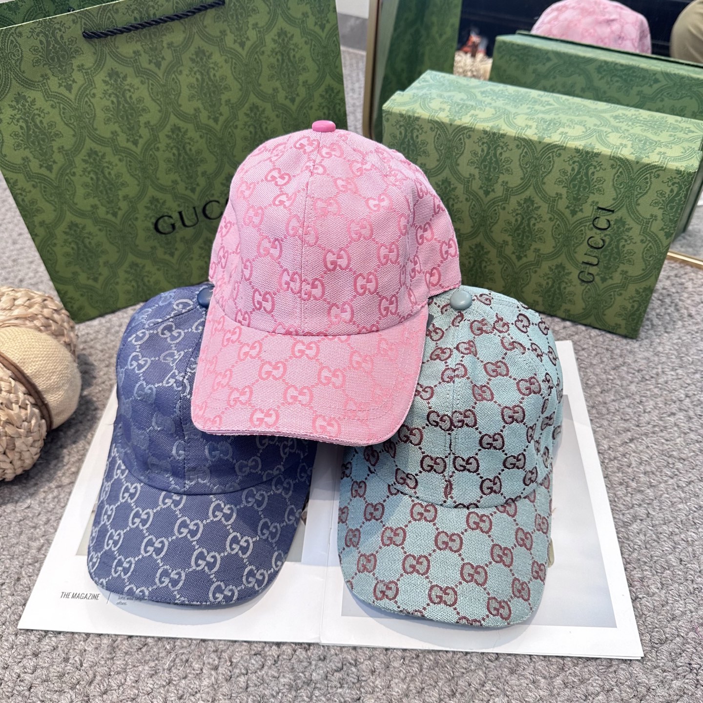 GUCCI古奇棒球帽2025新款gg提花 工艺非常精美 高档大气上档次！低调奢华，方便携带！