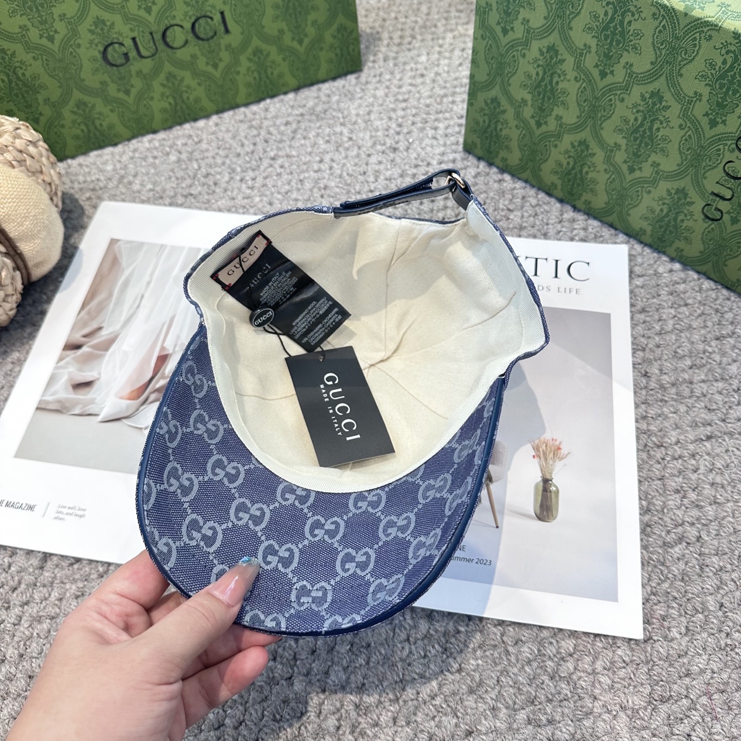 GUCCI古奇棒球帽2025新款gg提花 工艺非常精美 高档大气上档次！低调奢华，方便携带！