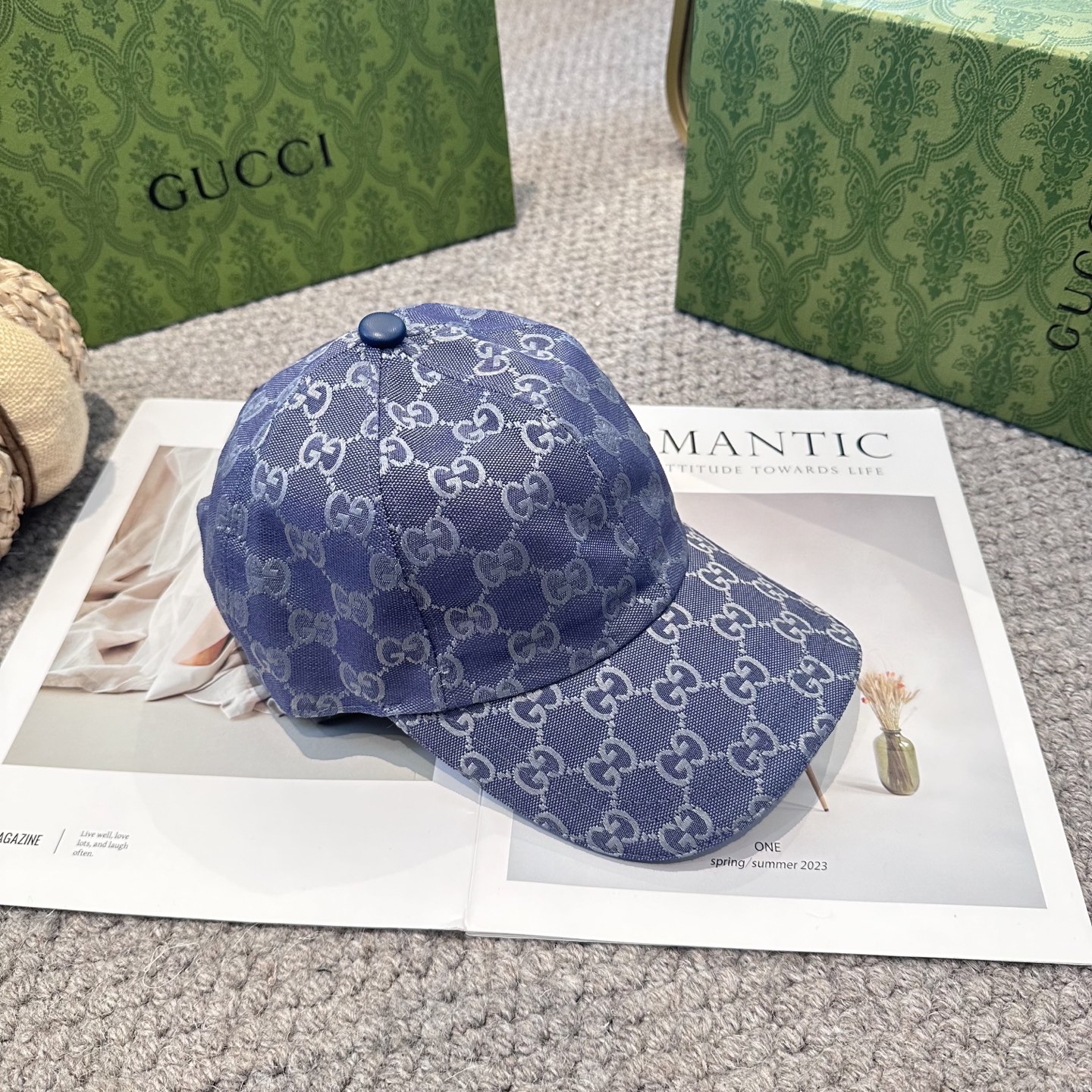 GUCCI古奇棒球帽2025新款gg提花 工艺非常精美 高档大气上档次！低调奢华，方便携带！