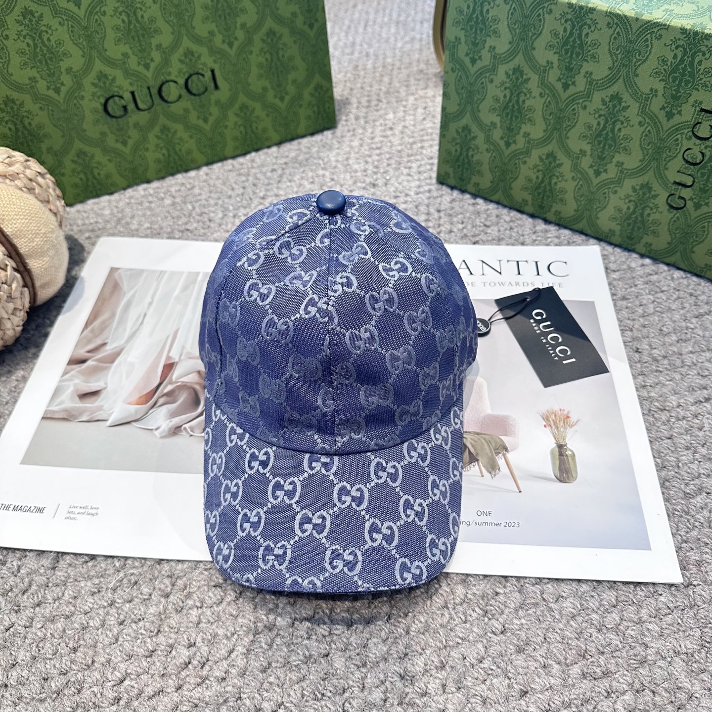 GUCCI古奇棒球帽2025新款gg提花 工艺非常精美 高档大气上档次！低调奢华，方便携带！